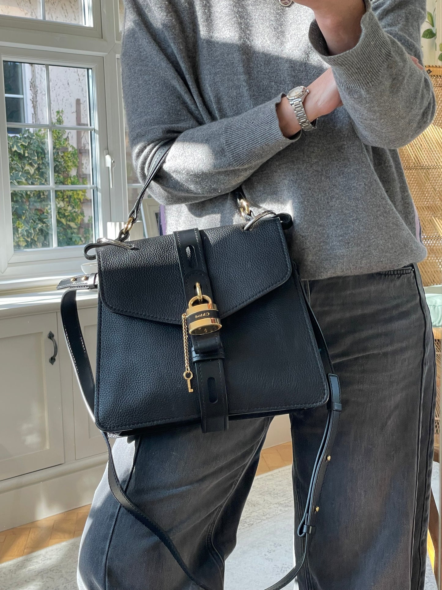 Preloved Chloe Aby Two Way Satchel Bag, Medium