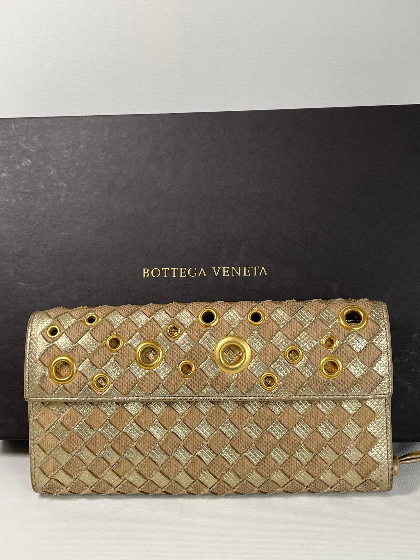 Preloved Bottega Veneta Intrecciato Grommet Continental Wallet