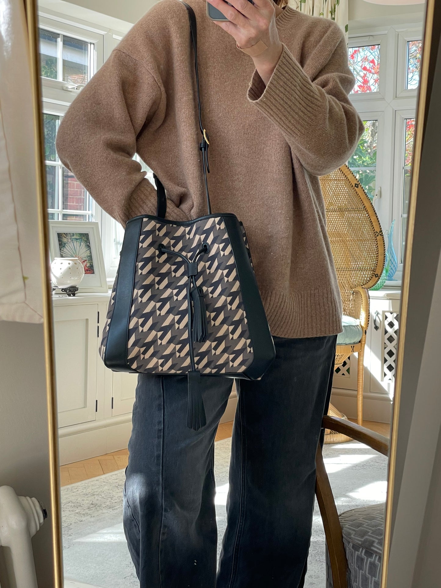 Preloved Mulberry Millie Tote Bucket Bag, Small