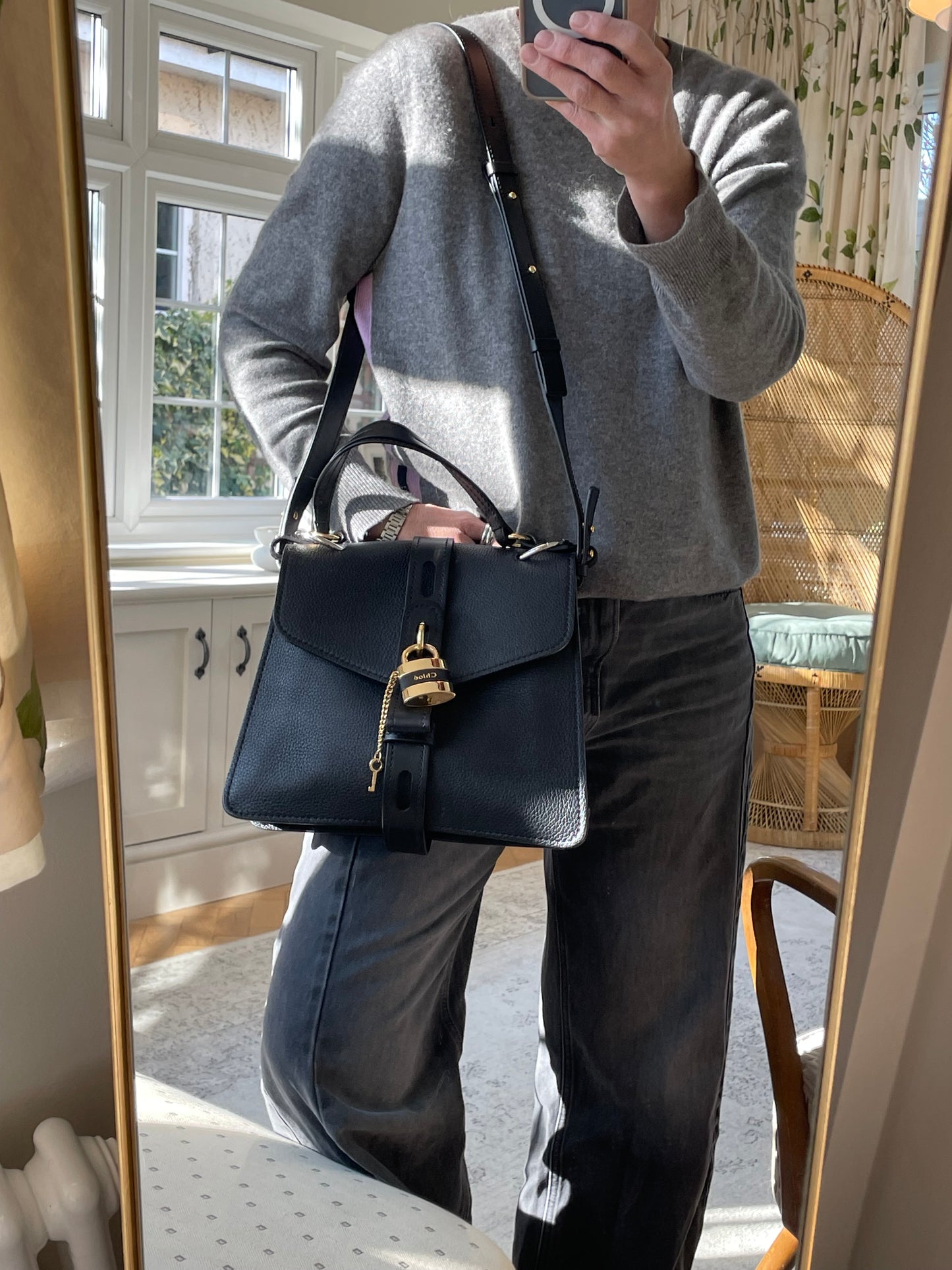 Preloved Chloe Aby Two Way Satchel Bag, Medium