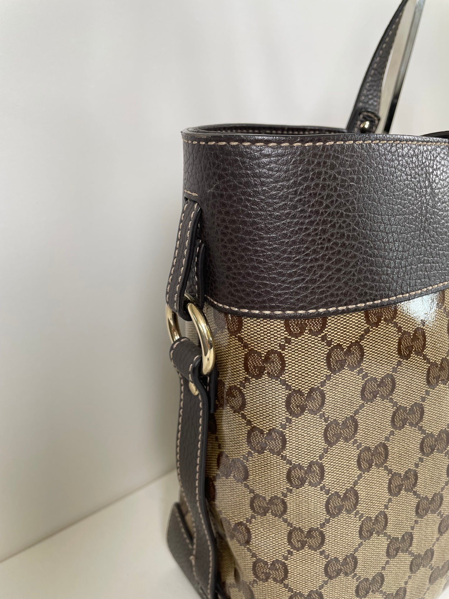 Preloved Gucci GG Crystal Coated Canvas Belted Tote Bag