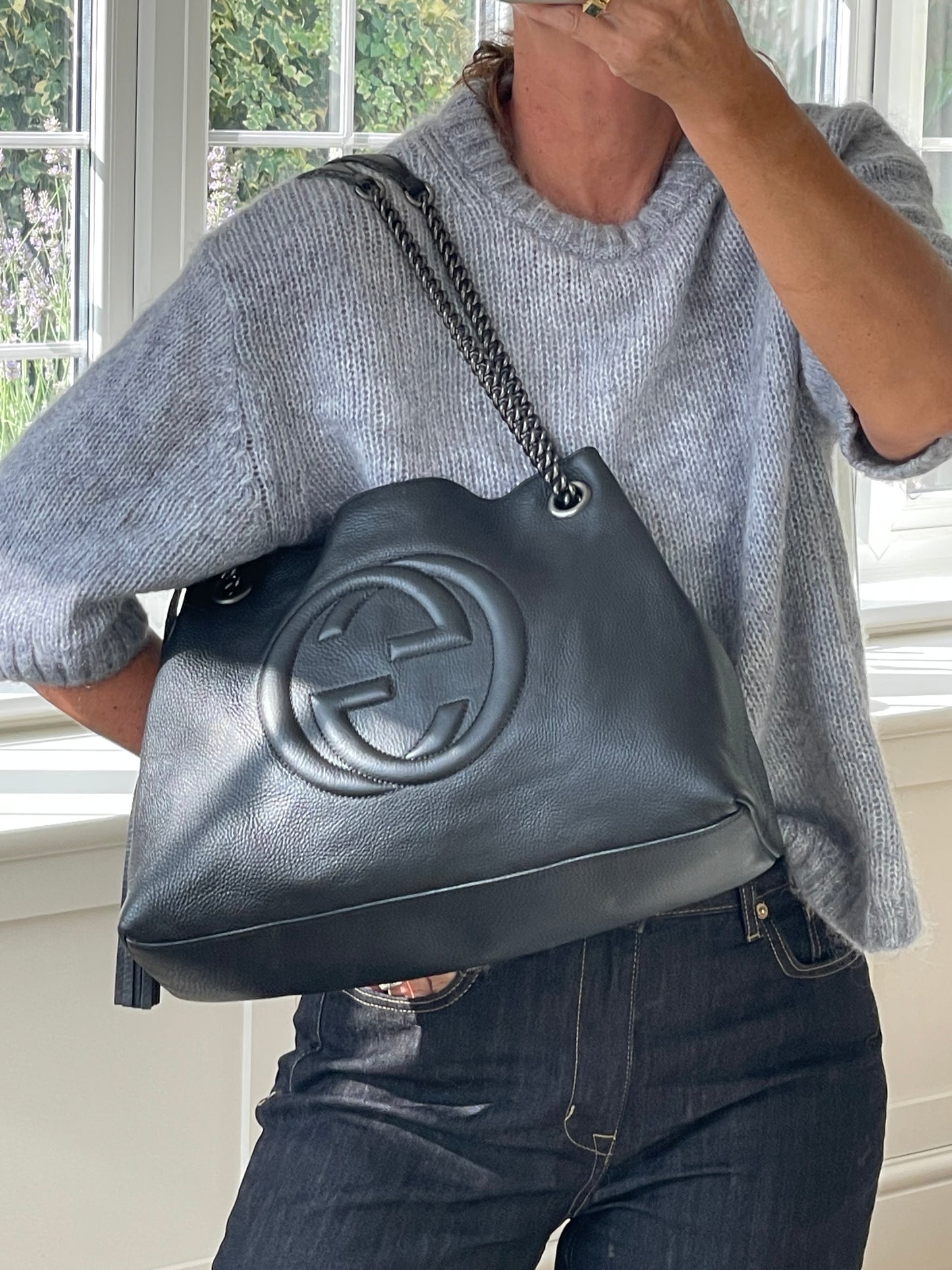 Preloved Gucci Soho Chain Double Handle Shoulder Tote Bag