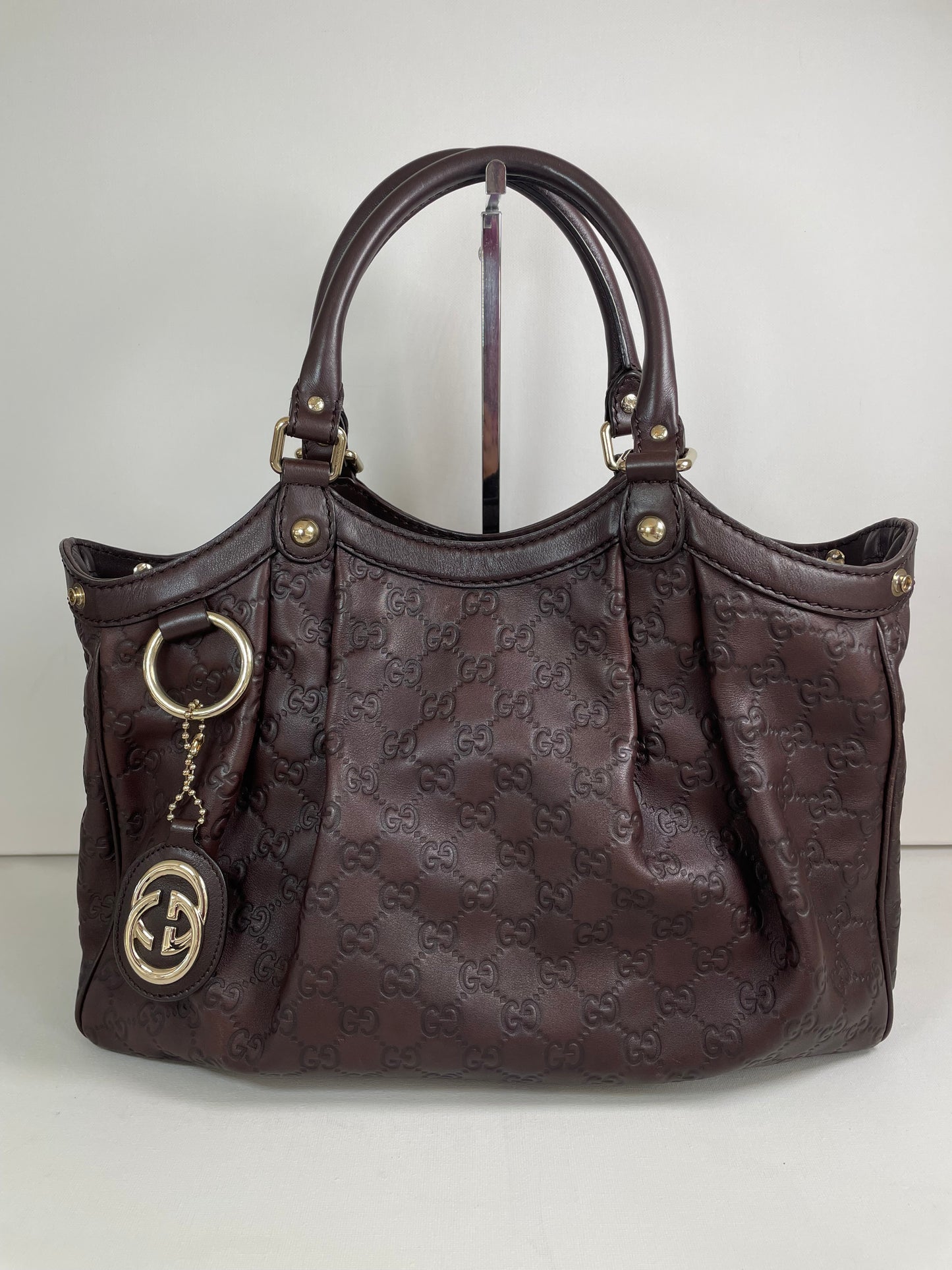 Preloved Gucci Sukey Monogram Guccissima Shoulder Bag, Medium