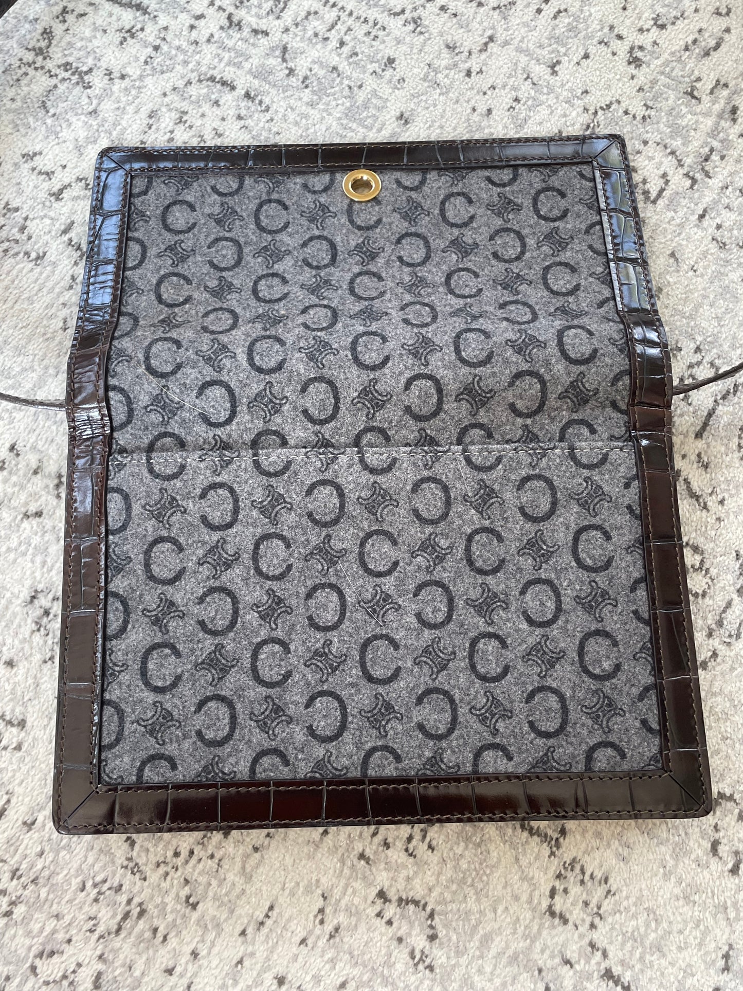Preloved Celine C Triomphe Shoulder Bag