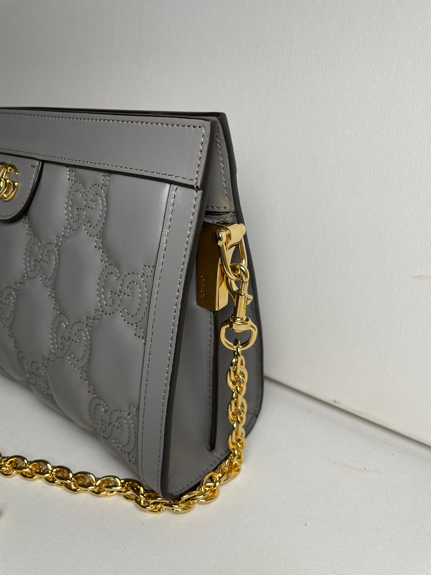 Preloved Gucci GG Matelasse Slim Chain Shoulder Bag, Small