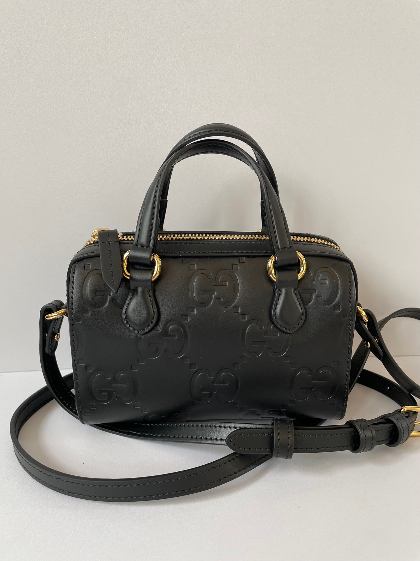 Preloved Gucci Boston Bag Crossbody Bag, Super Mini
