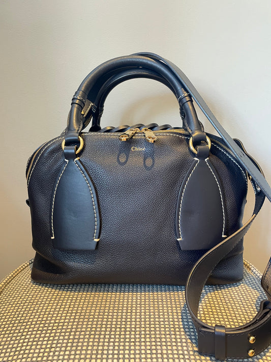 Preloved Chloe Daria Bowling Bag Tote Bag, Medium