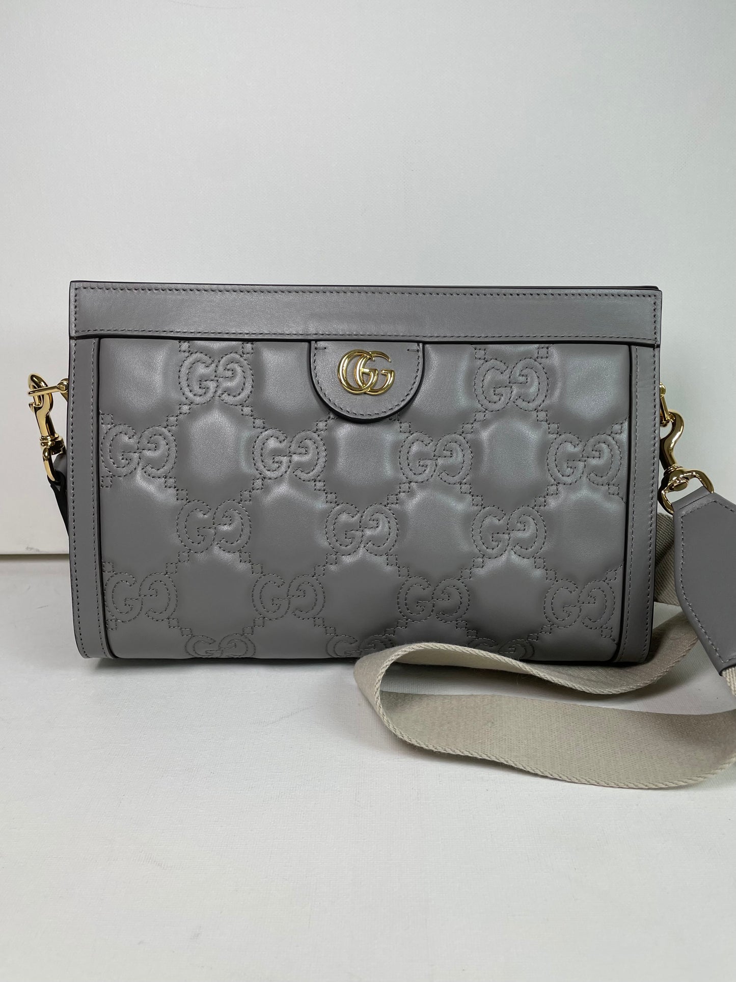 Preloved Gucci GG Matelasse Slim Chain Shoulder Bag, Small