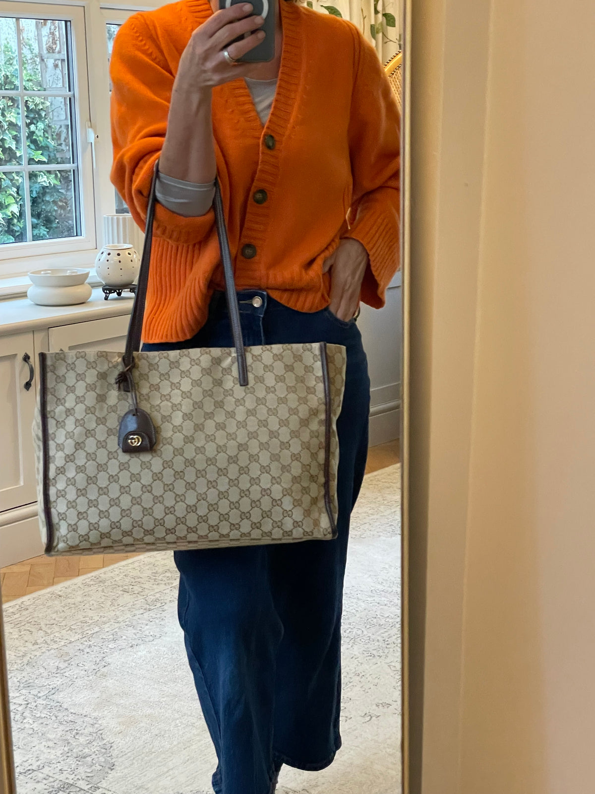 Preloved Gucci Londres Tote Bag, Large