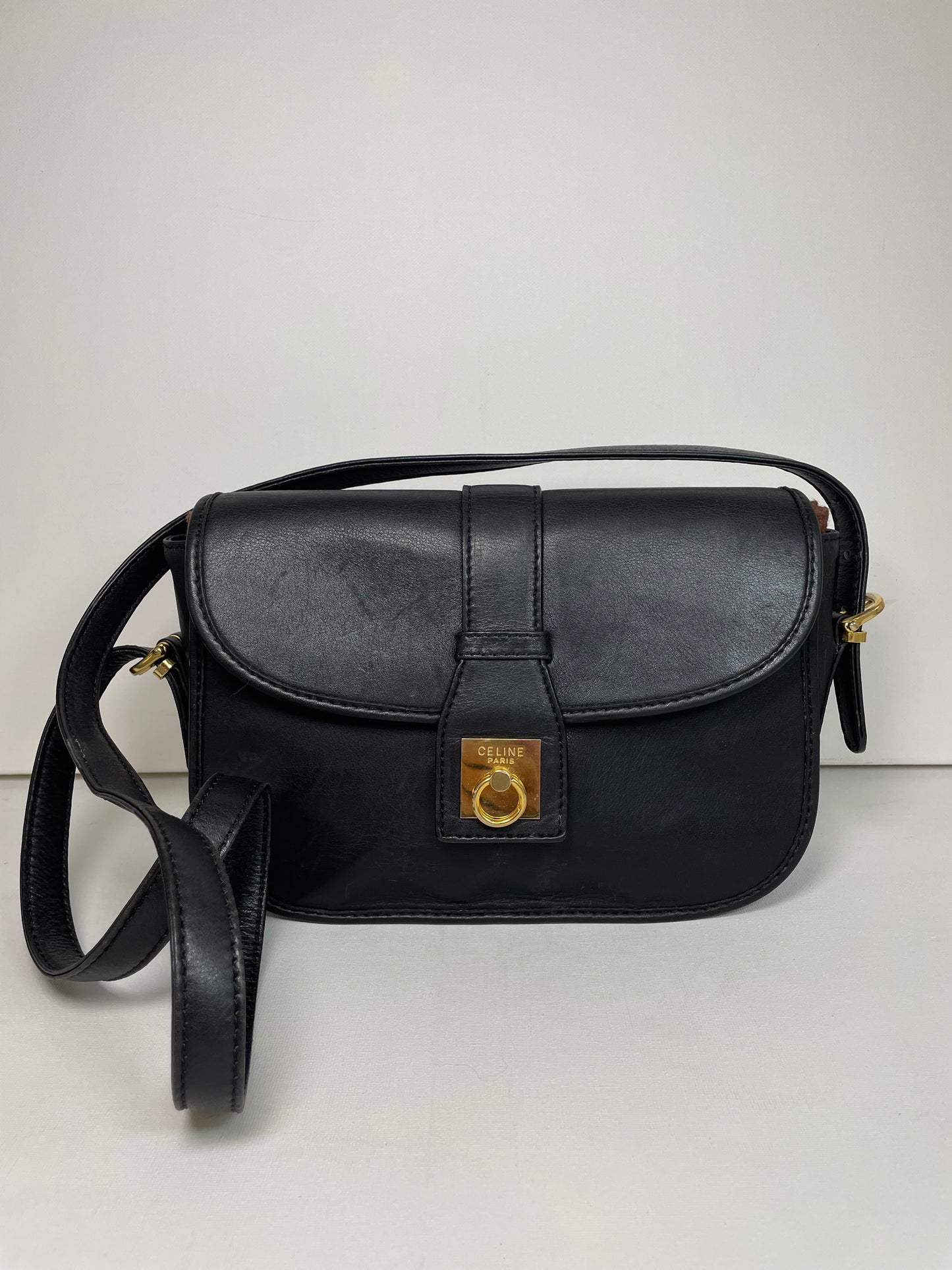 Preloved Celine Lock Shoulder Bag, Vintage