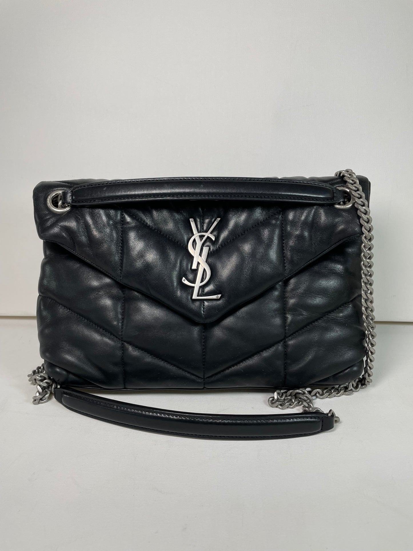 Preloved Saint Laurent Quilted LouLou Puffer Bag, Small