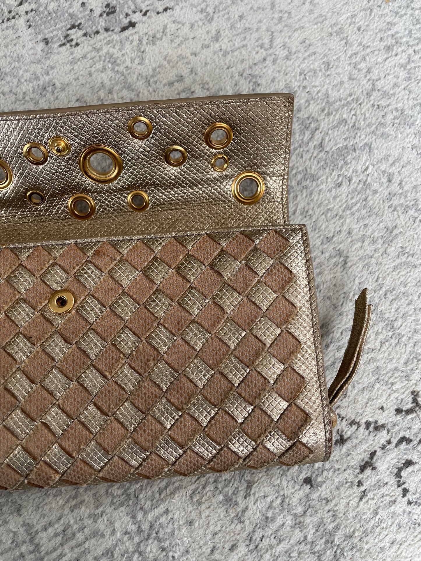 Preloved Bottega Veneta Intrecciato Grommet Continental Wallet
