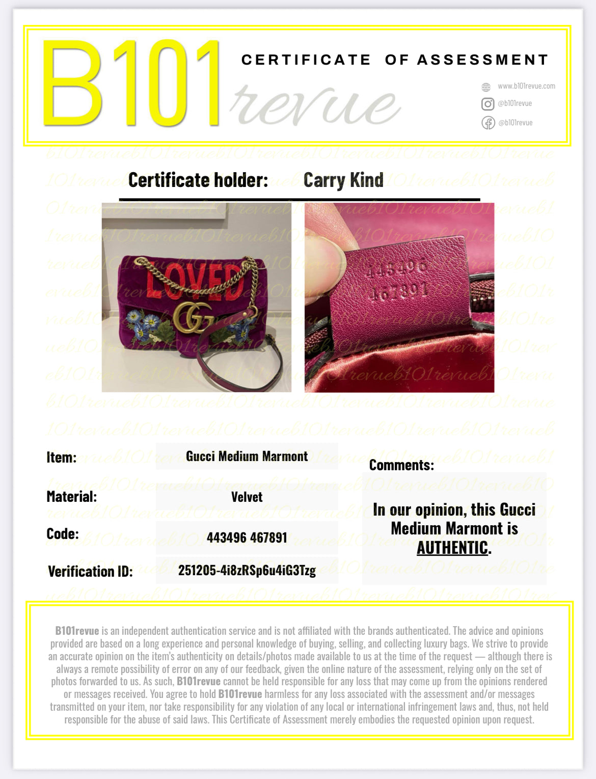 Preloved Gucci Embroidered ‘LOVED’ Marmont shoulder Bag, Medium