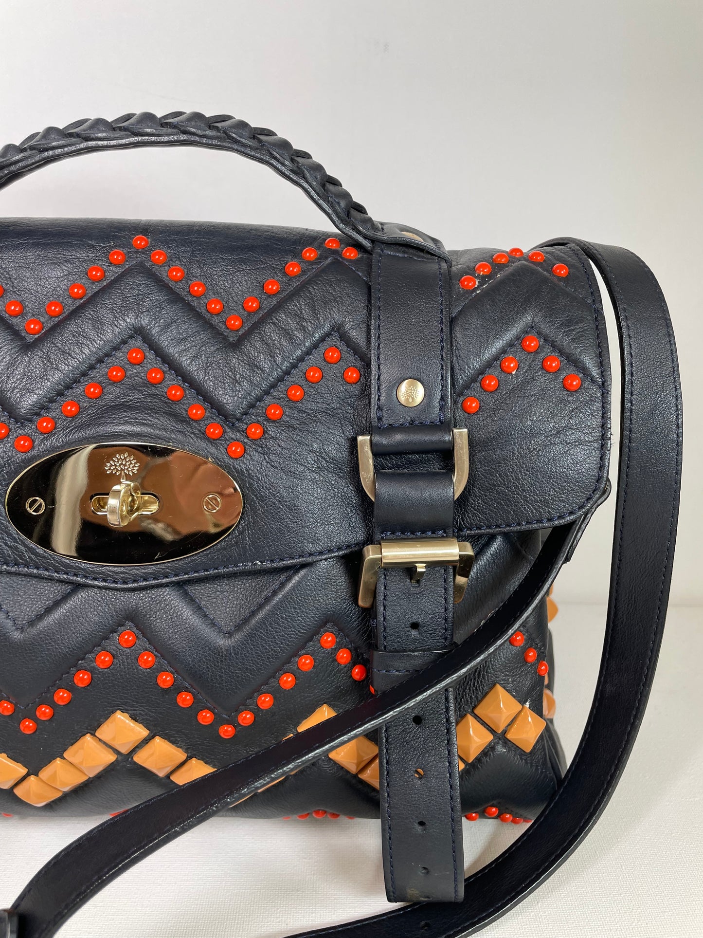 Preloved Mulberry Alexa Limited Edition ZigZag Satchel Bag, Medium
