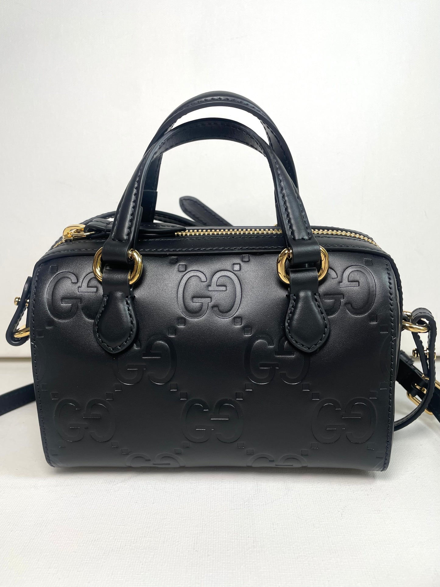 Preloved Gucci Boston Bag Crossbody Bag, Super Mini