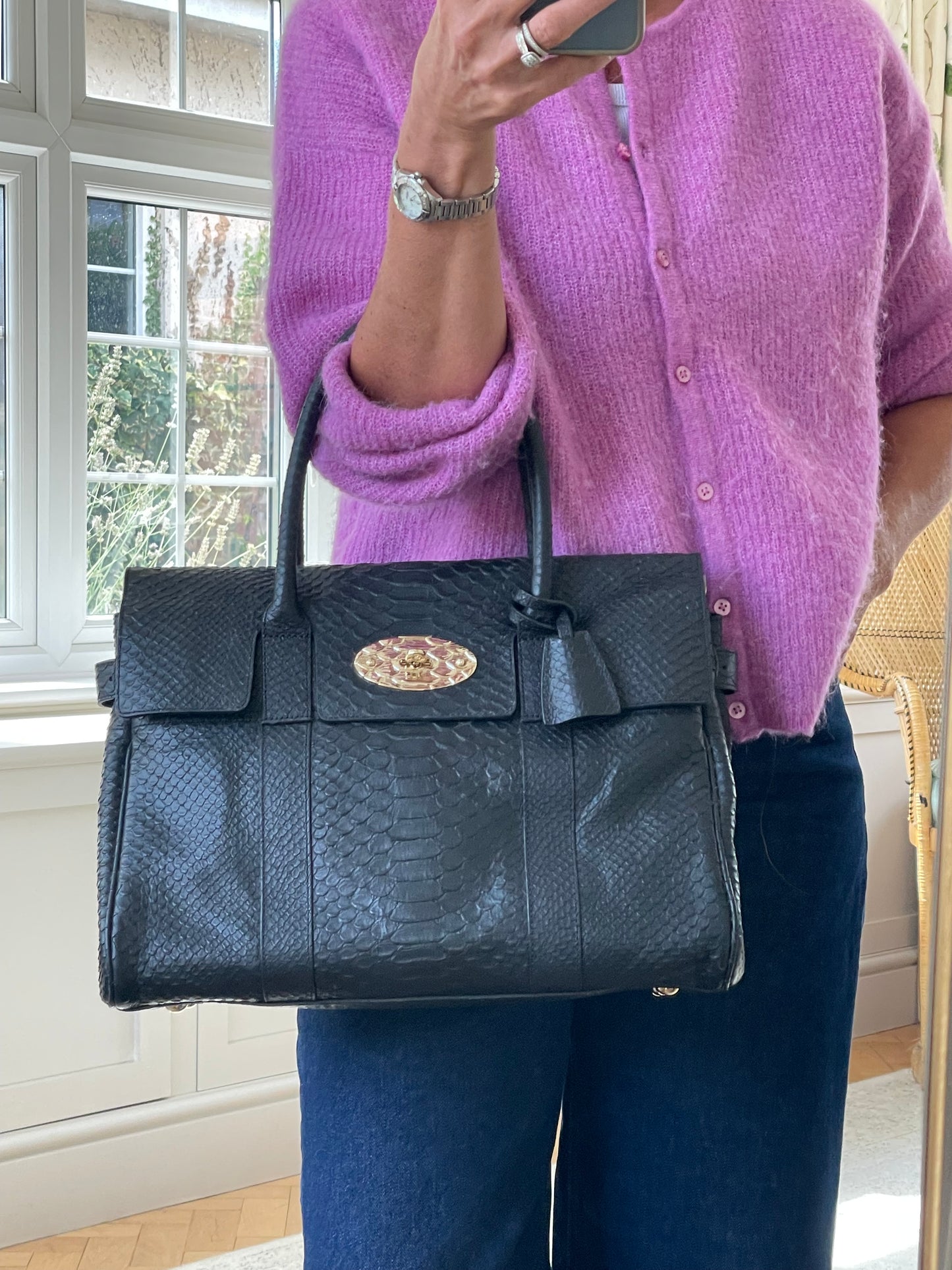 Preloved Mulberry Bayswater Tote Bag, Large
