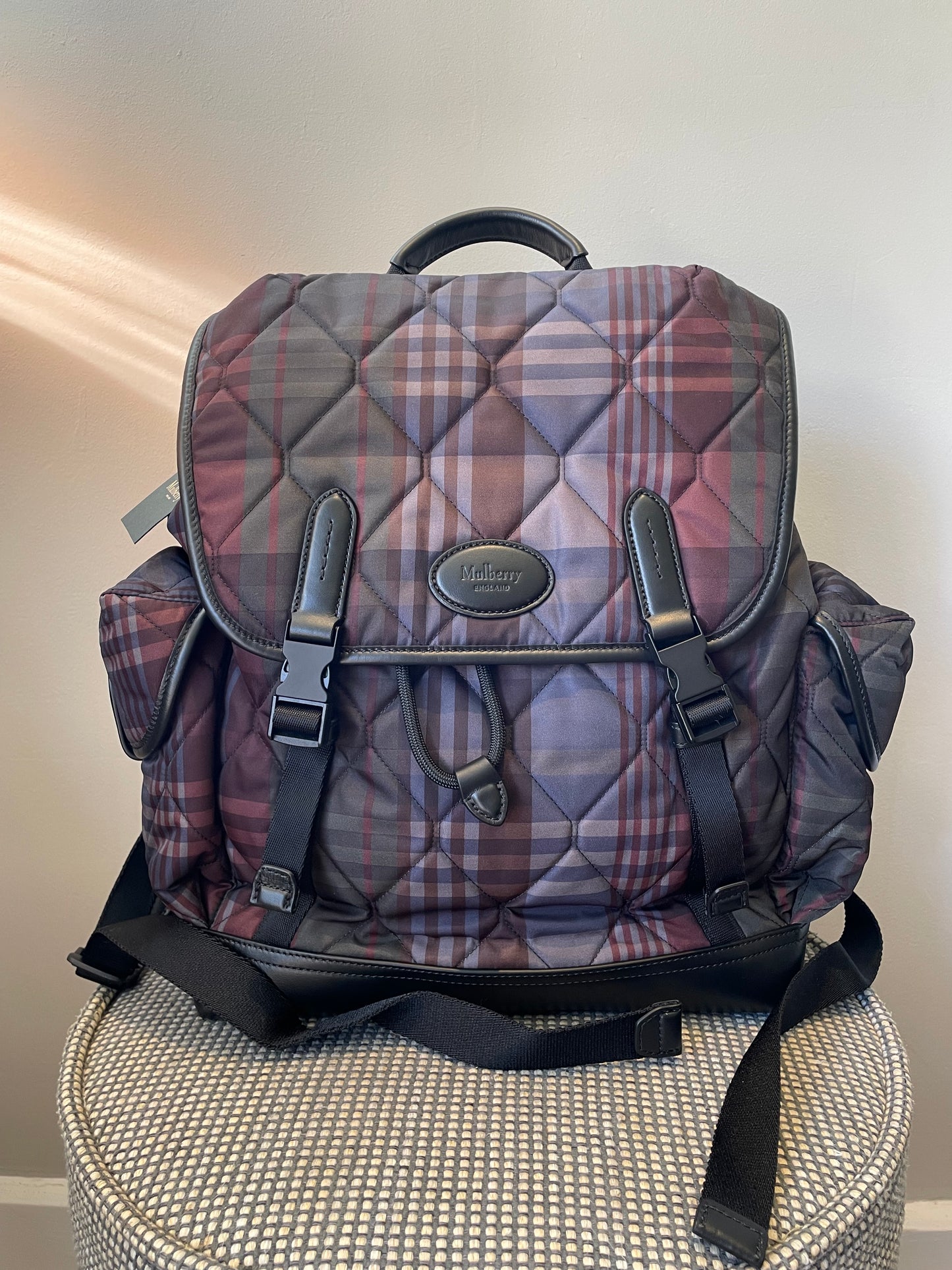 Preloved Mulberry Heritage Check Backpack