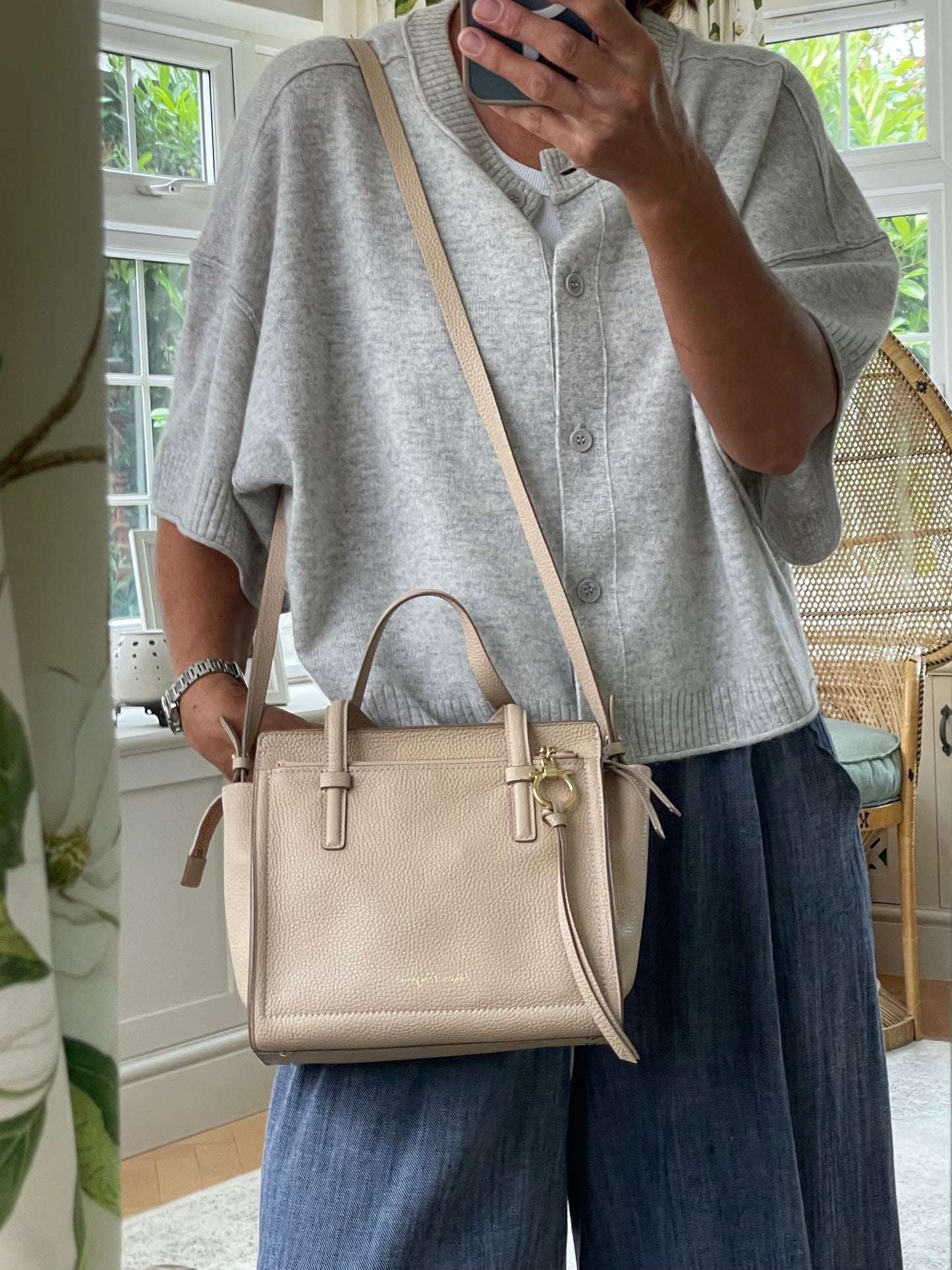 Preloved Salvatore Ferragamo Double Handle Amy Tote Bag, Small