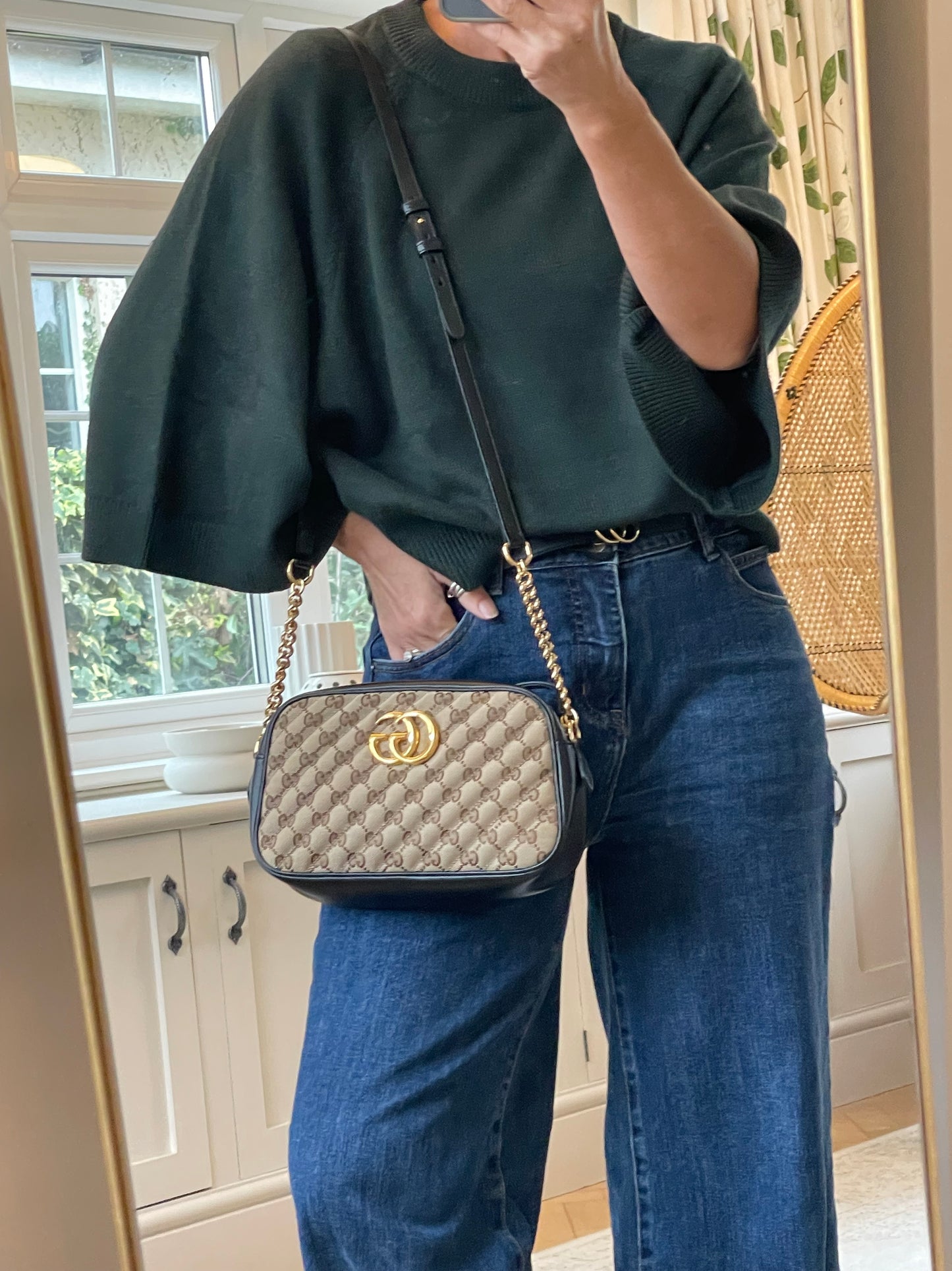 Preloved Gucci Matelasse Diagonal GG Marmont Bag, Small