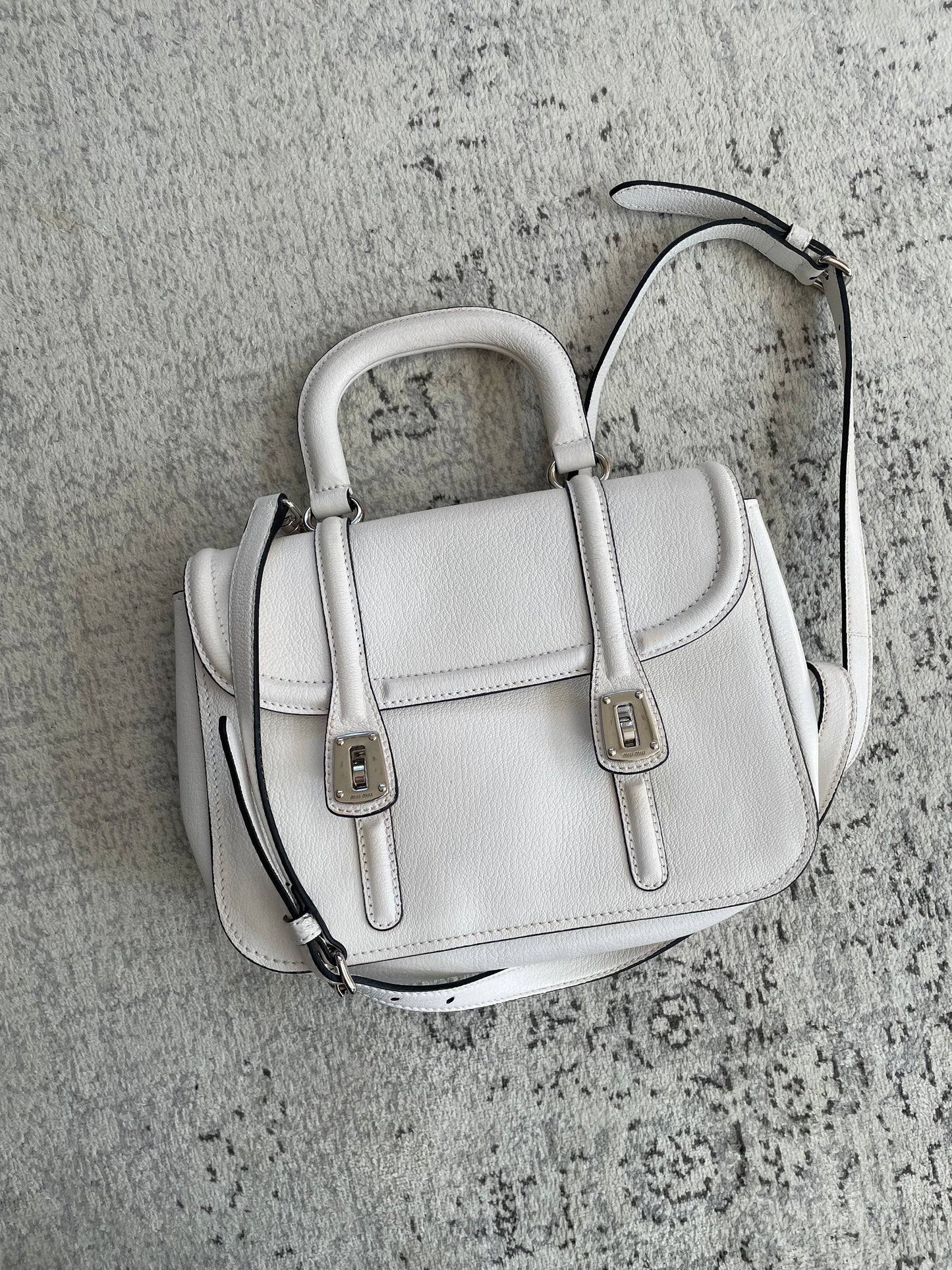 Preloved Miu Miu Double Turn Lock Satchel bag