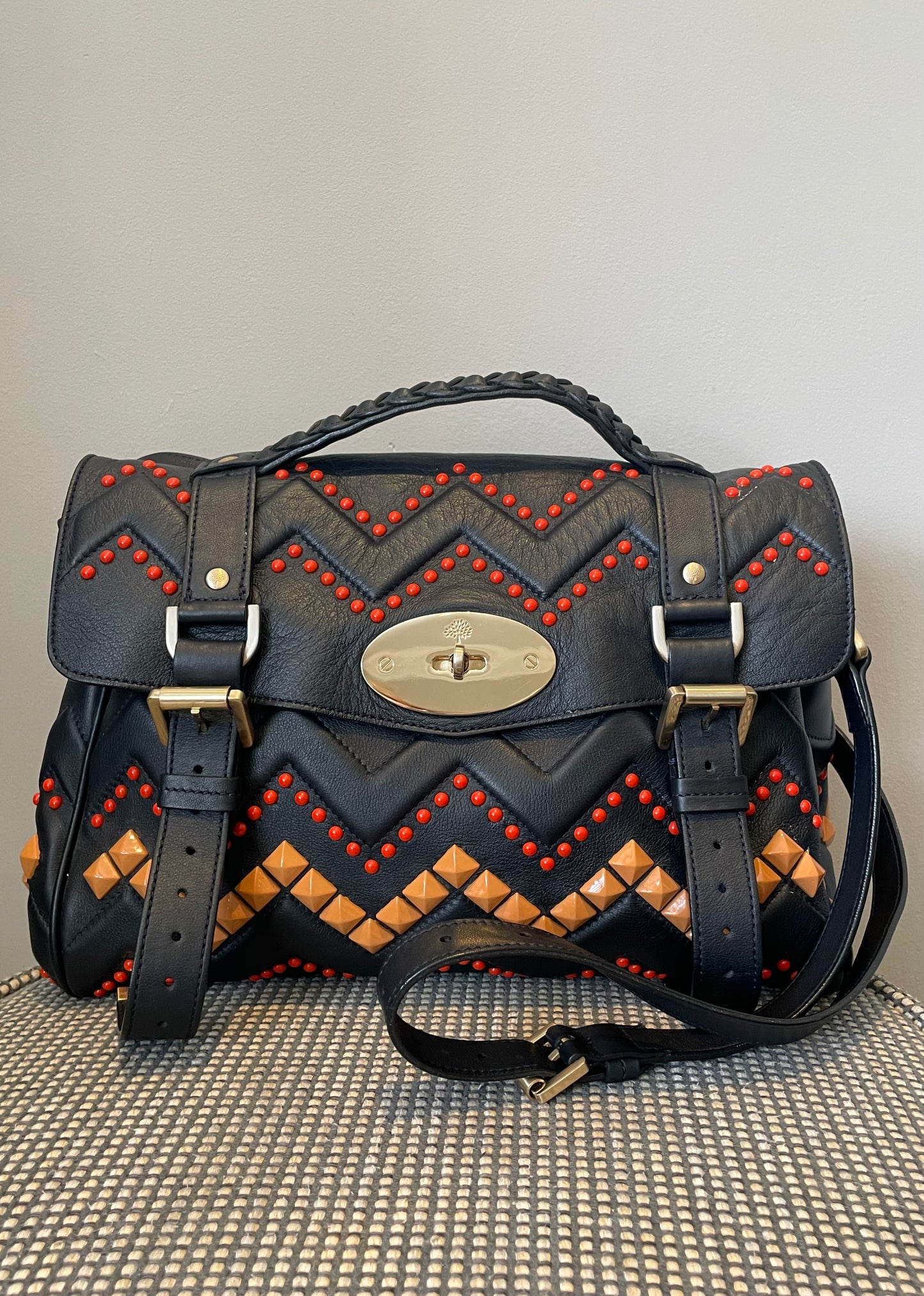 Preloved Mulberry Alexa Limited Edition ZigZag Satchel Bag, Medium
