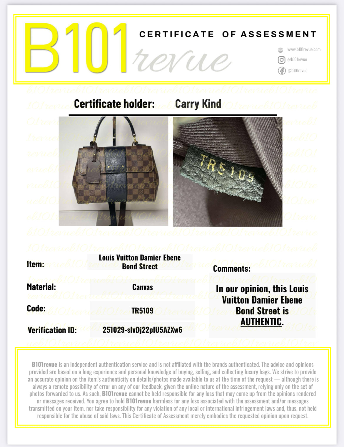 Preloved Louis Vuitton Bond Street Bag, BB