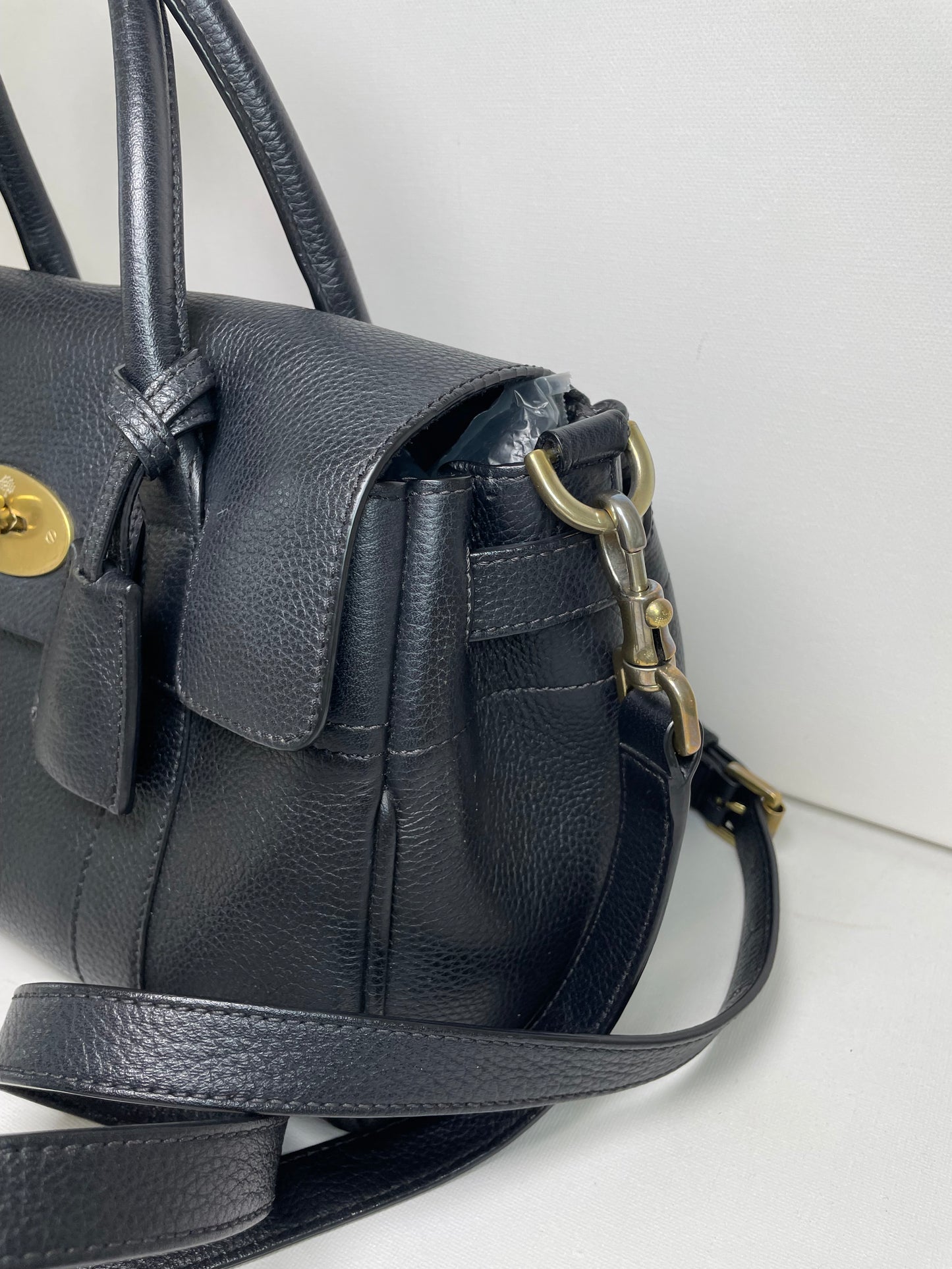 Preloved Mulberry Bayswater Satchel Bag with Long Strap, Small