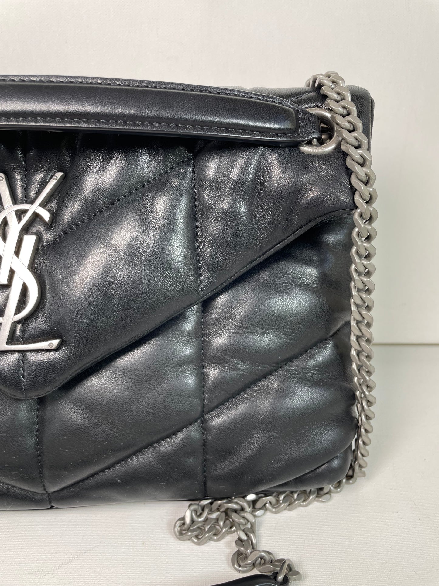 Preloved Saint Laurent Quilted LouLou Puffer Bag, Small