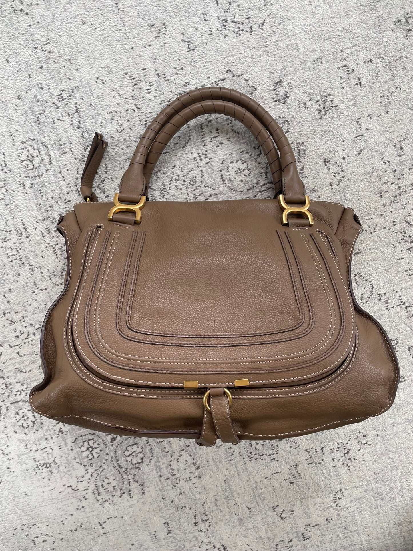 Preloved Chloe Marcie Satchel Shoulder Bag, Large