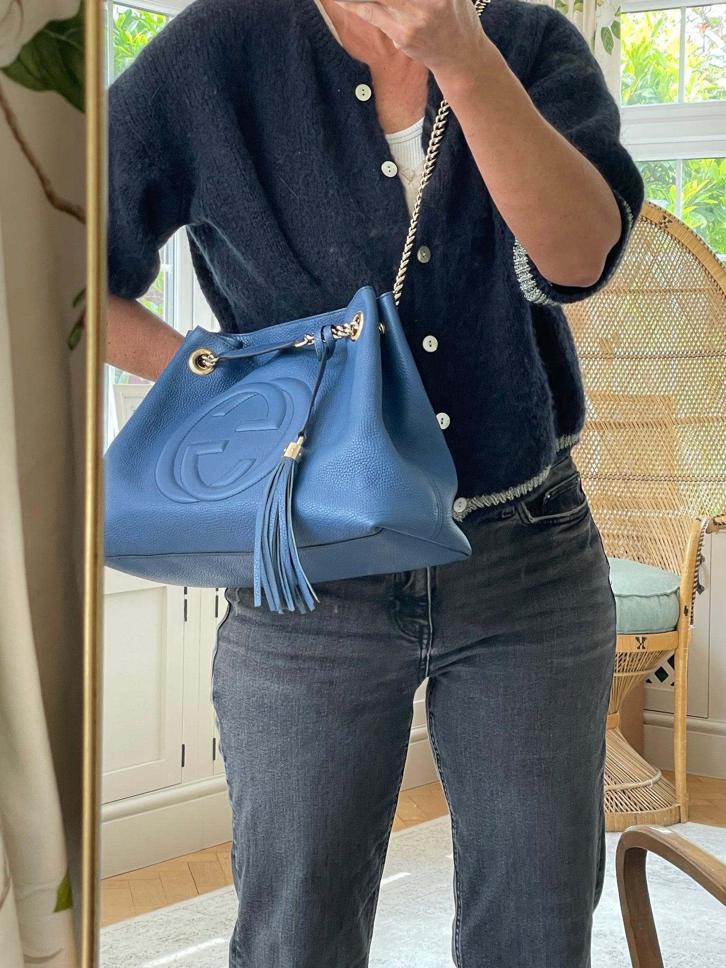 Preloved Gucci Soho Chain Shoulder Tote Bag, Medium