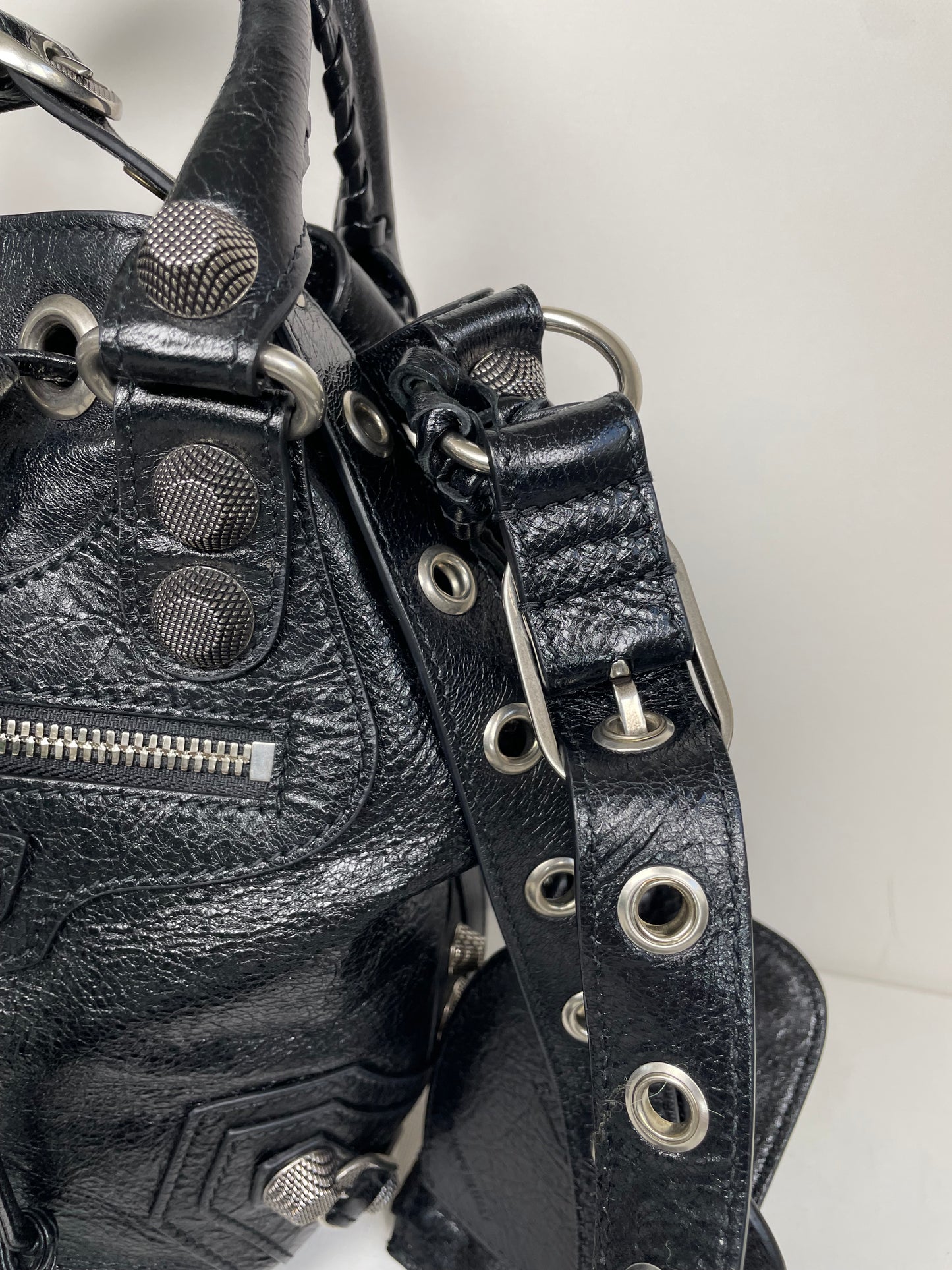 Preloved Balenciaga Agneau Arena Le Cagole Bucket Bag, Small