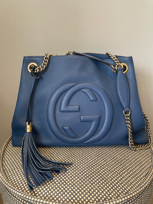 Preloved Gucci Soho Chain Shoulder Tote Bag, Medium