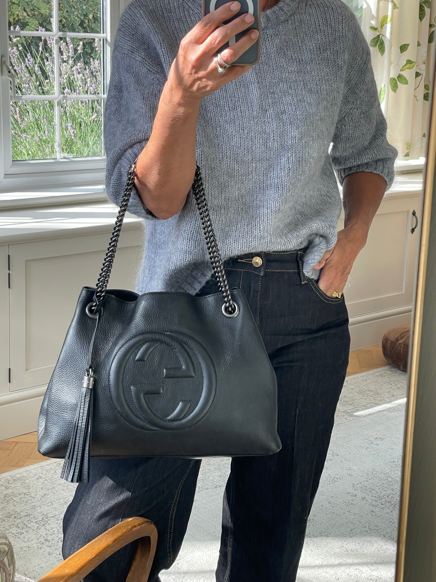 Preloved Gucci Soho Chain Double Handle Shoulder Tote Bag