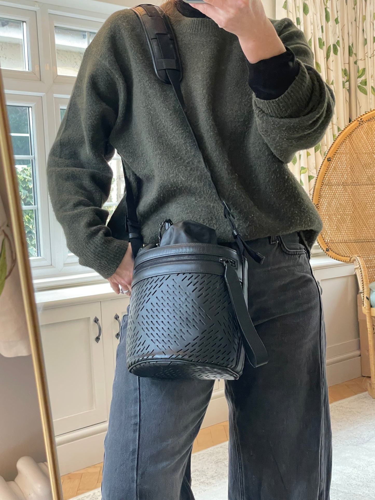 Preloved Bottega Veneta Perforated Bucket Bag