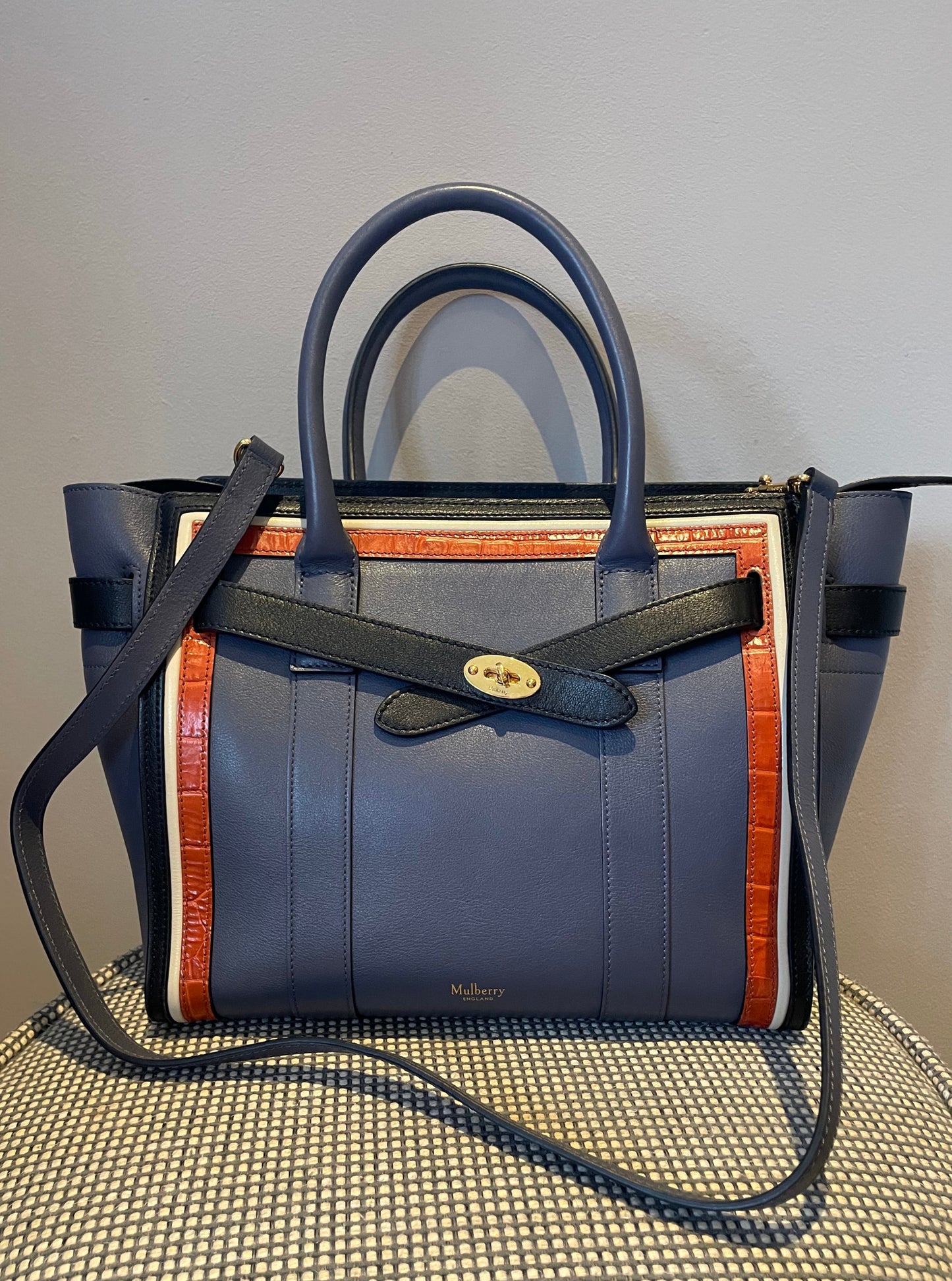 Preloved Mulberry Zipped Bayswater Shoulder Bag, Small