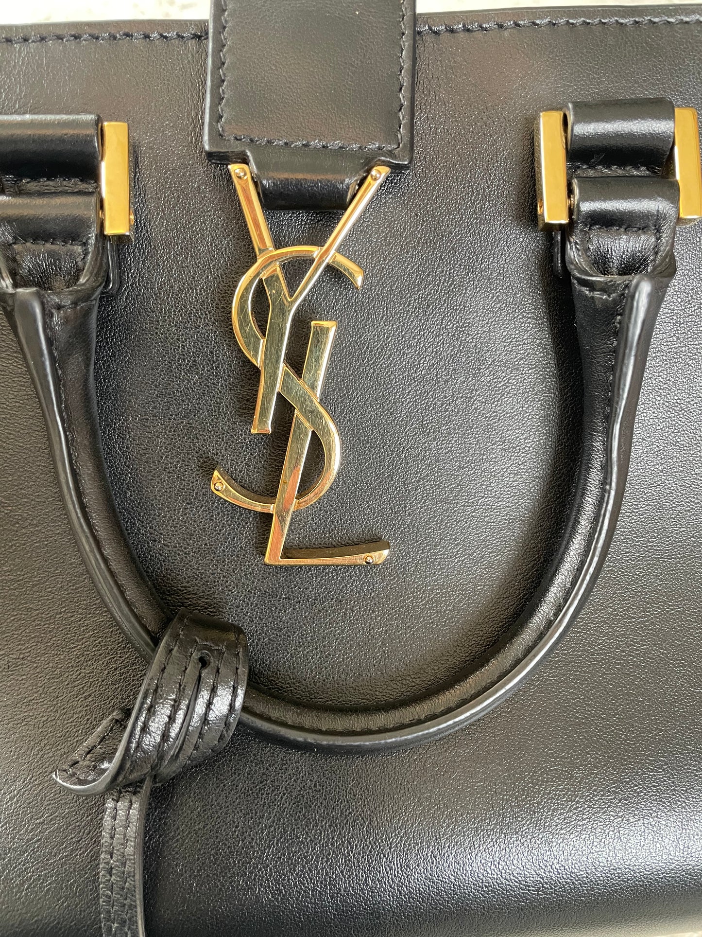 Preloved Yves Saint Laurent Cabas Tote Bag with Long Strap, Baby
