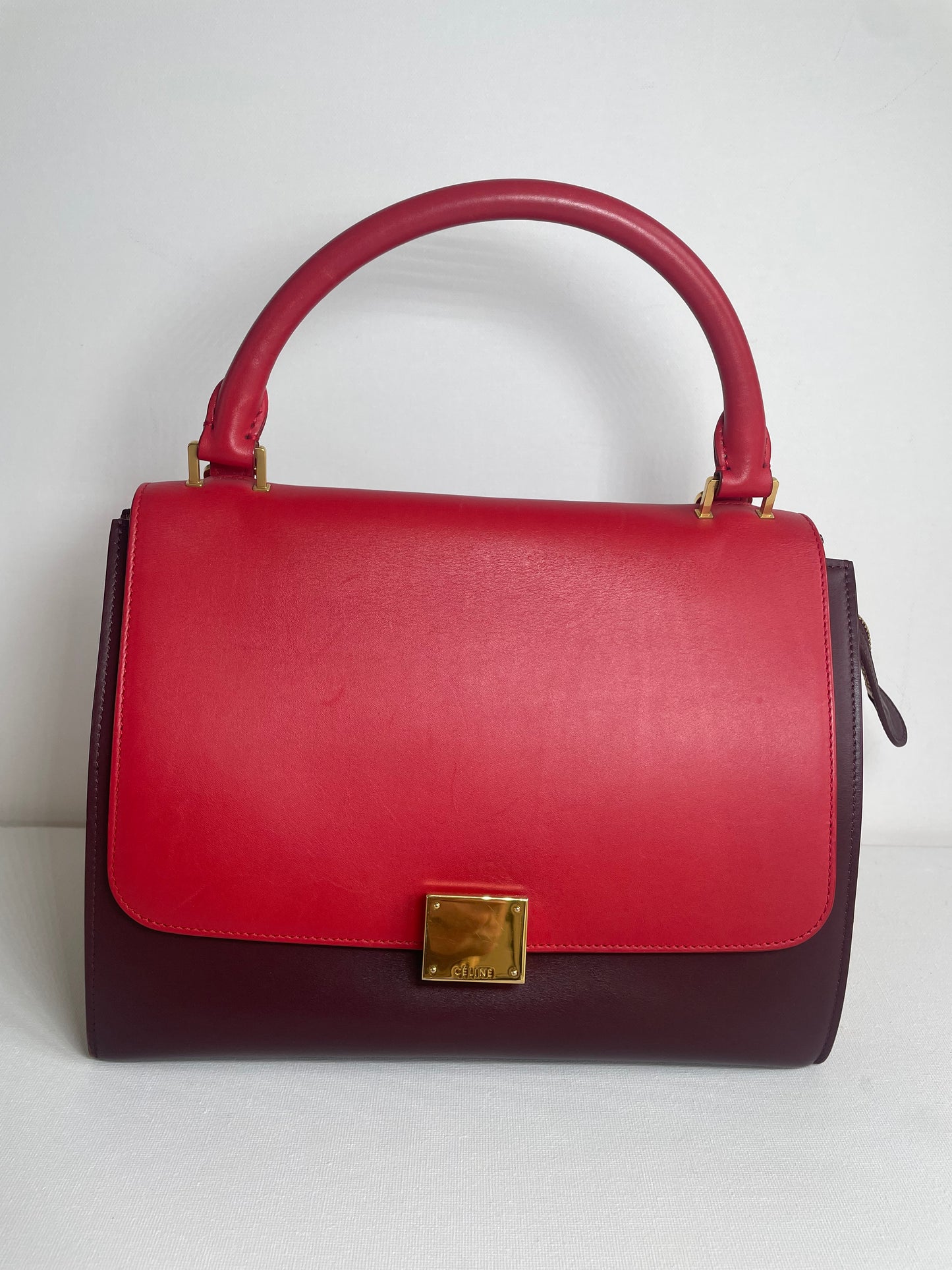 Preloved Celine Trapeze Satchel Bag, Small