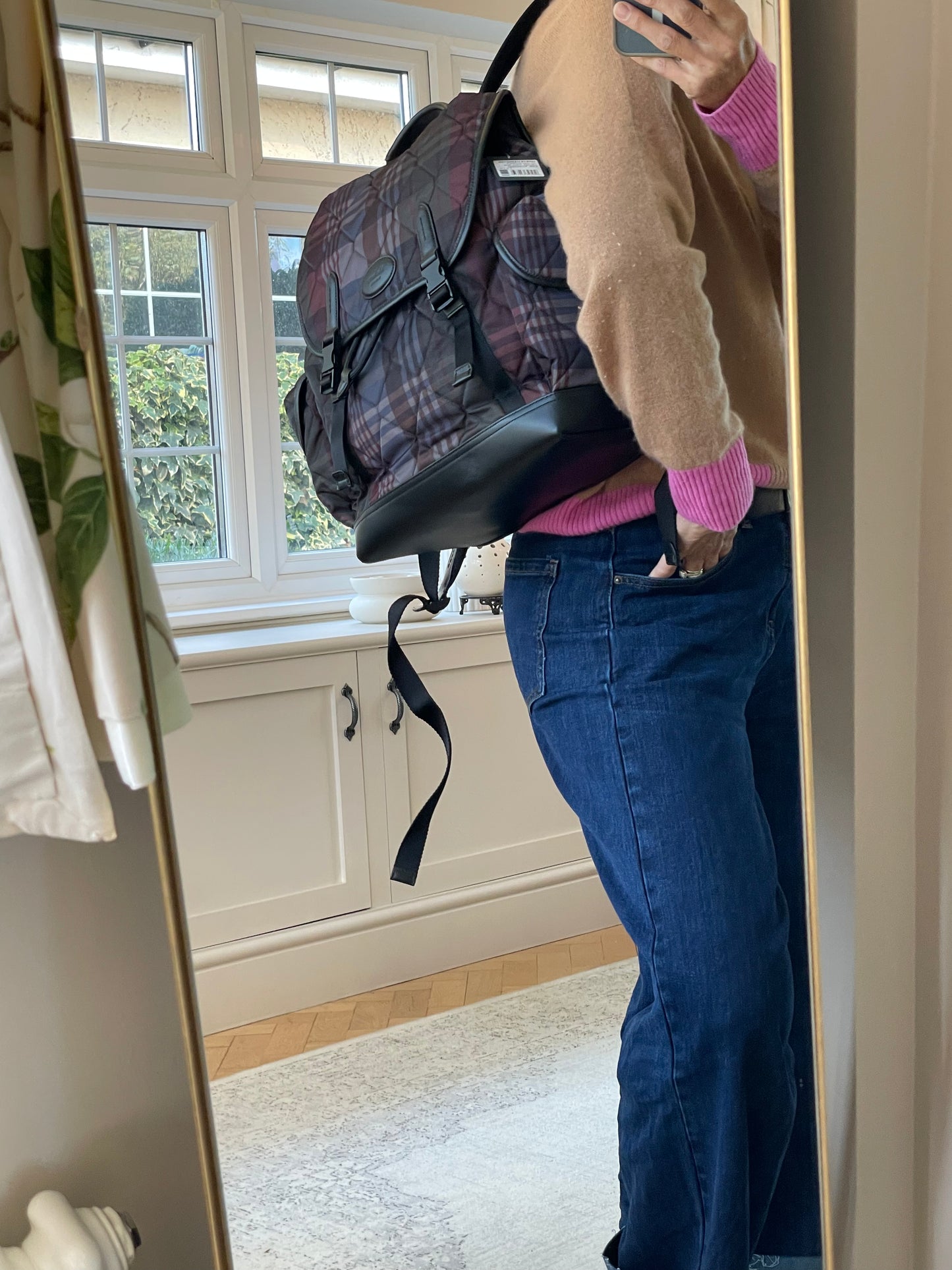 Preloved Mulberry Heritage Check Backpack