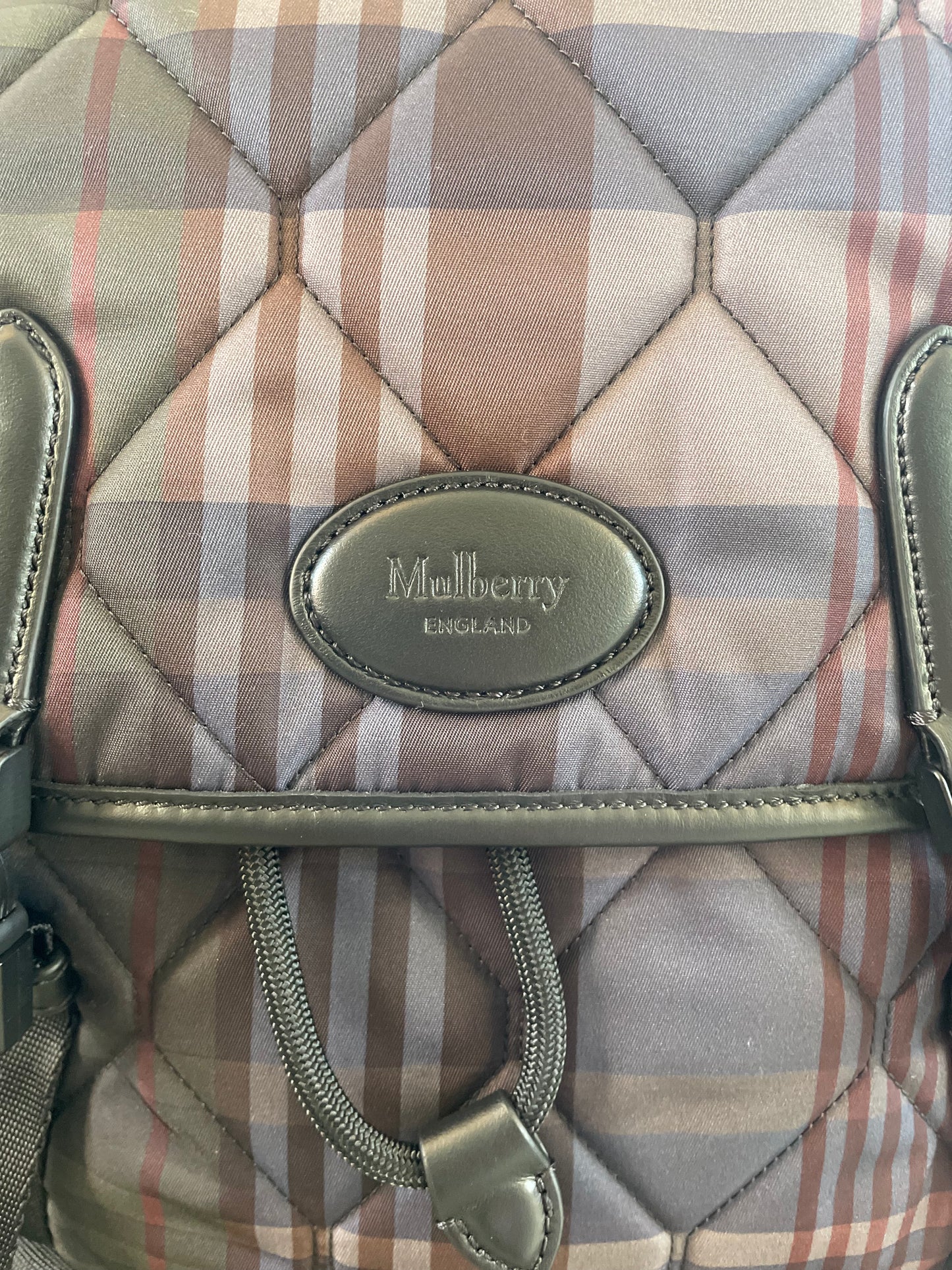 Preloved Mulberry Heritage Check Backpack