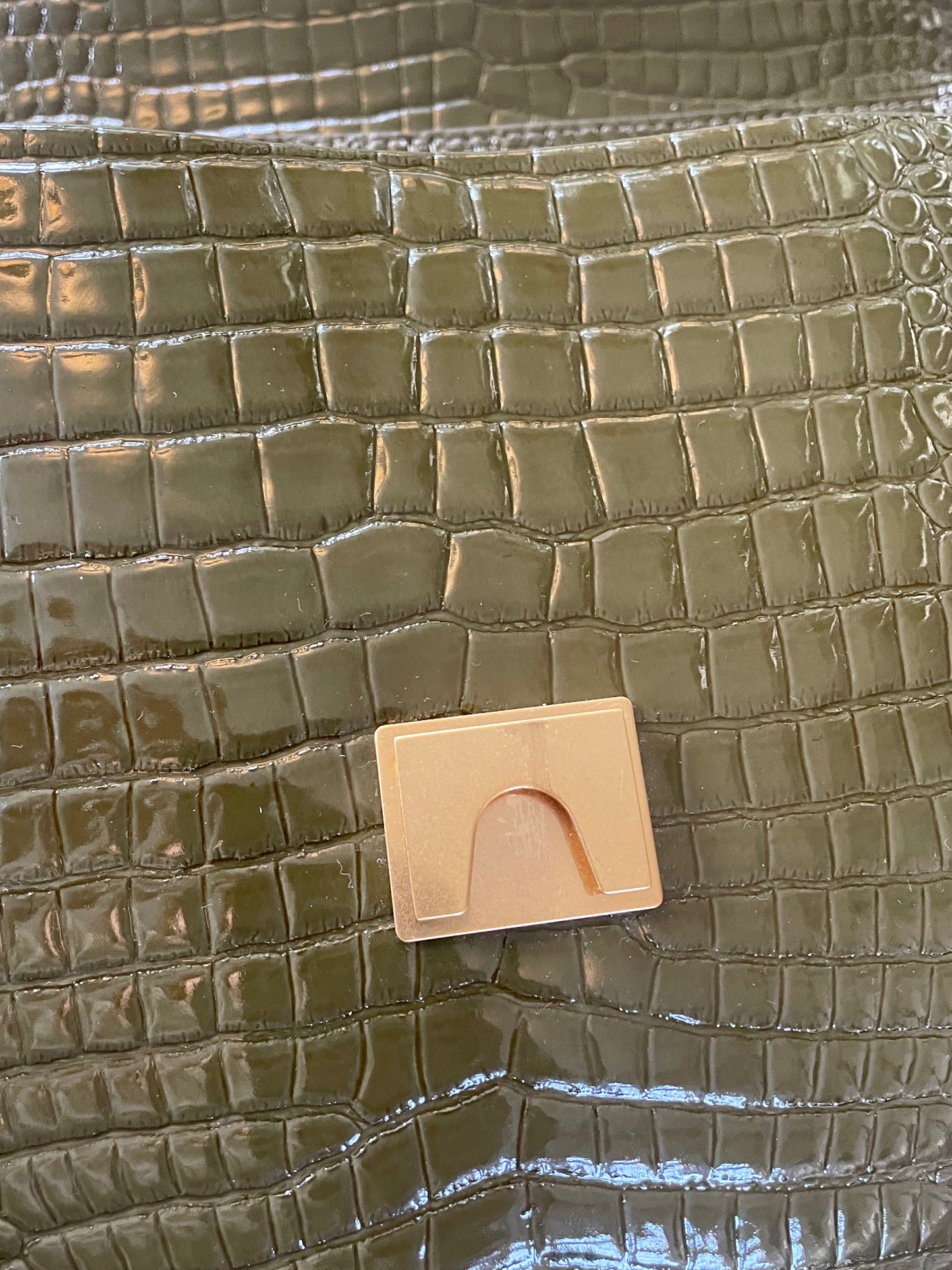 Preloved Wandler Billy Patent Moc Croc Crossbody Bag