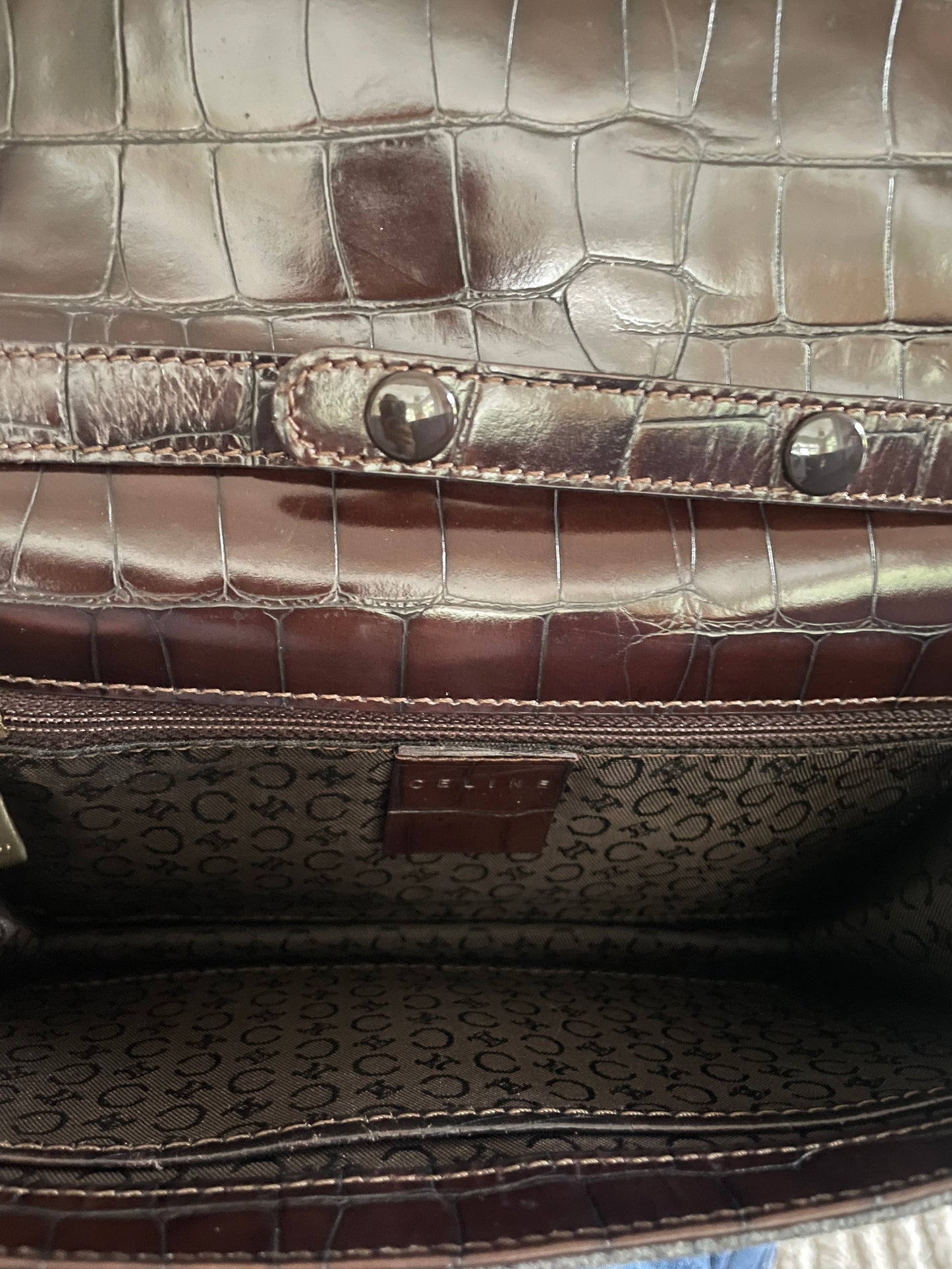 Preloved Celine C Triomphe Shoulder Bag