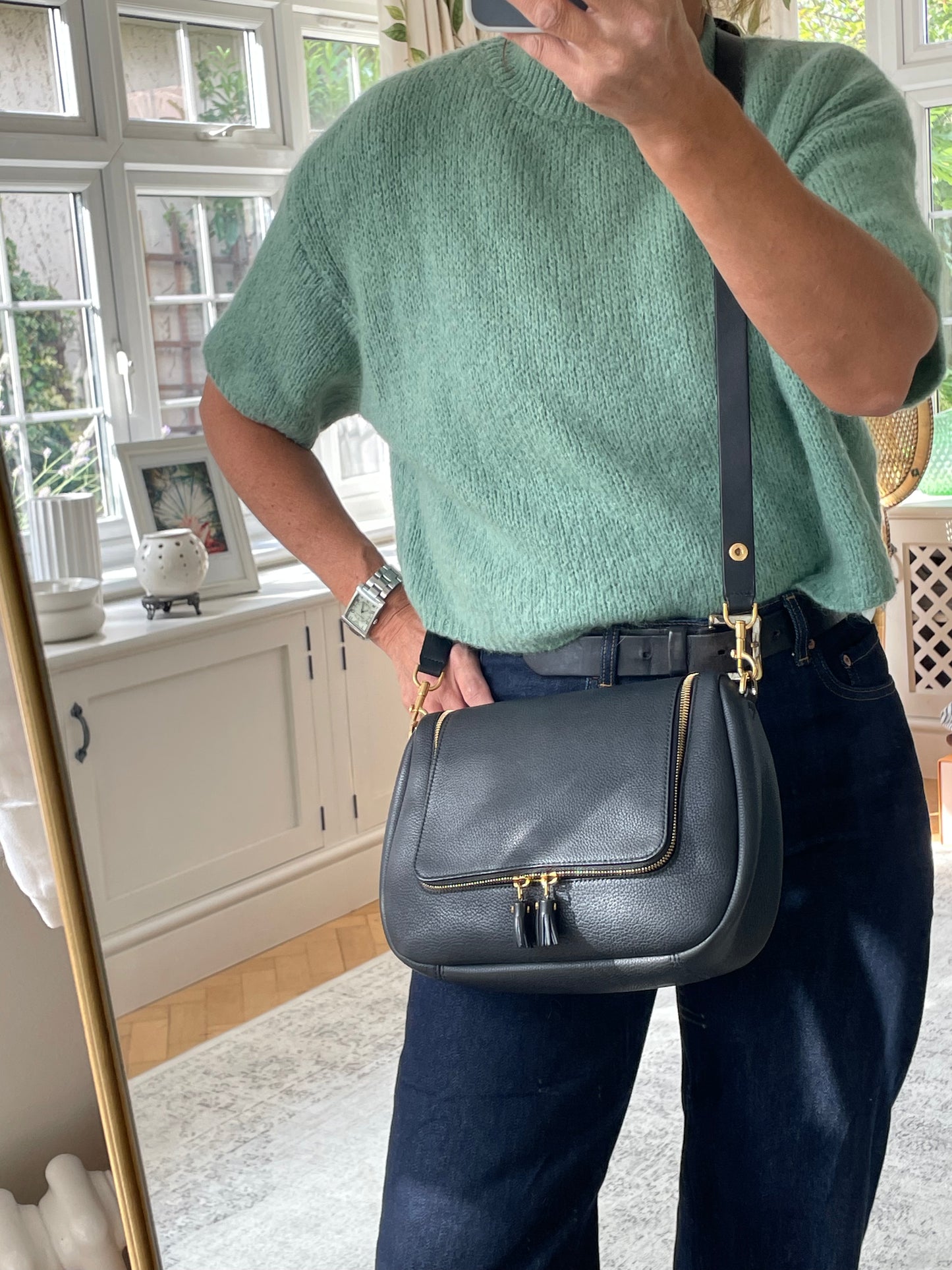 Preloved Anya Hindmarch Vere Soft Satchel Bag