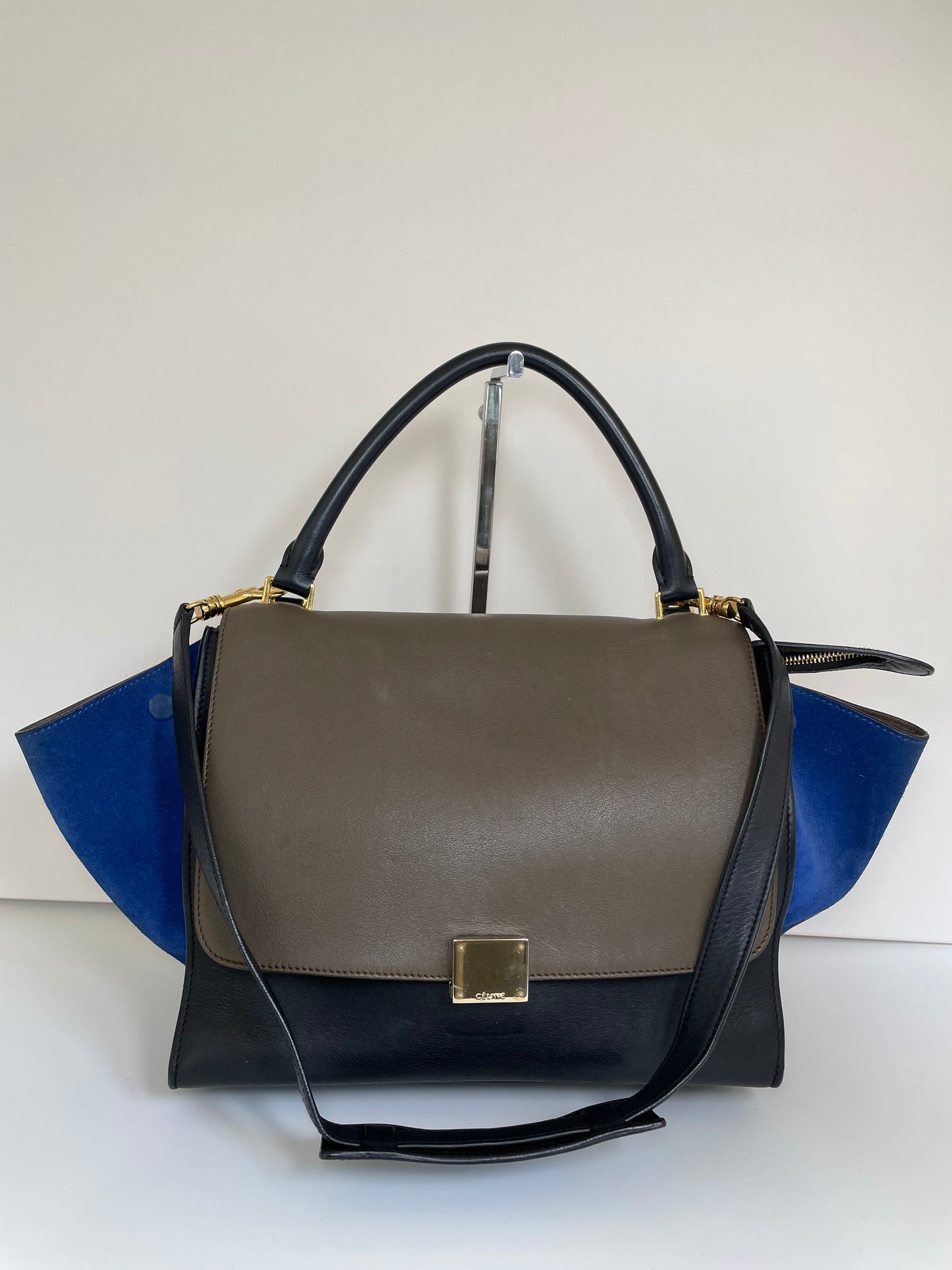 Preloved Celine Trapeze Bag Tri Coloured