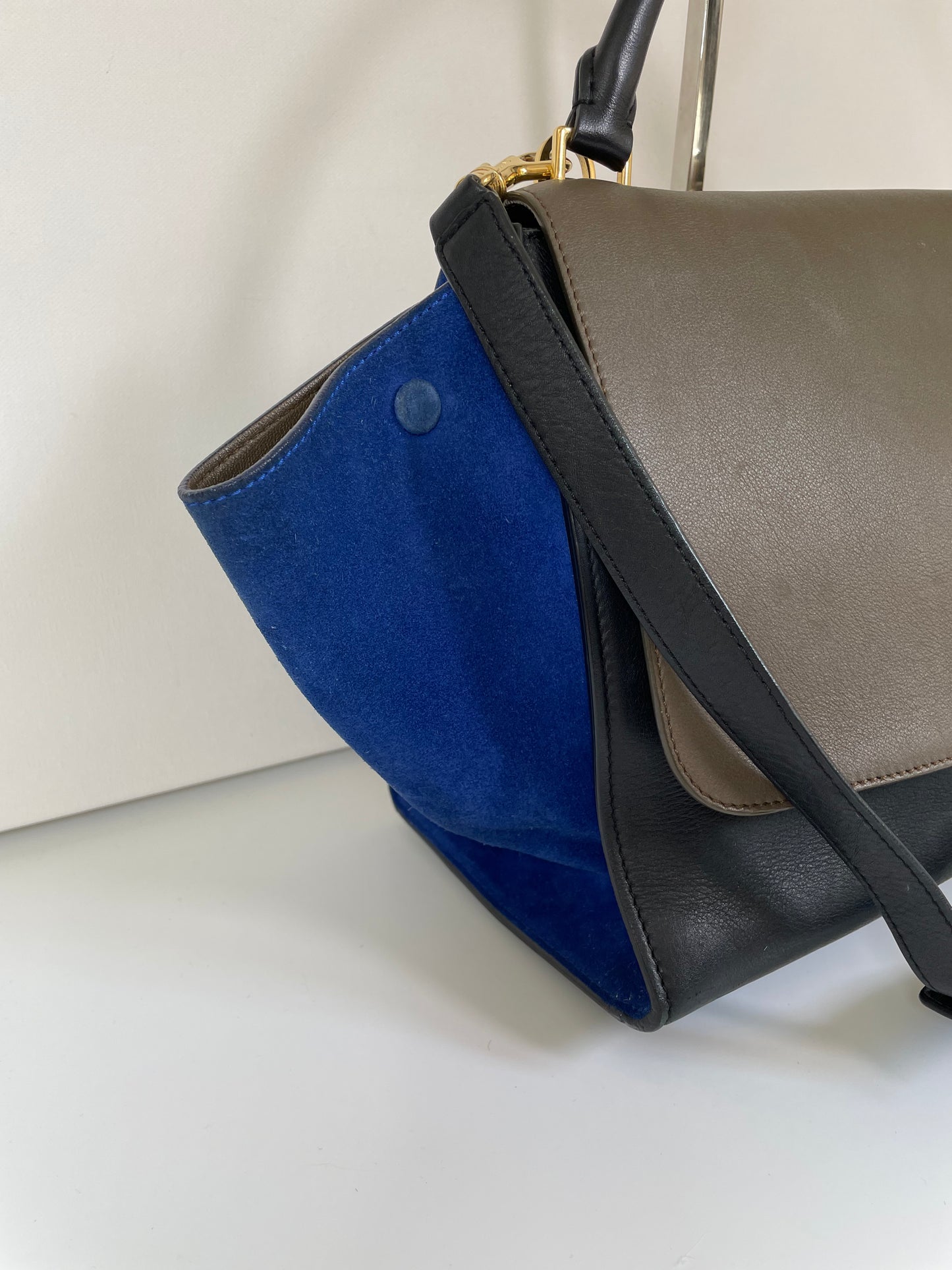 Preloved Celine Trapeze Bag Tri Coloured