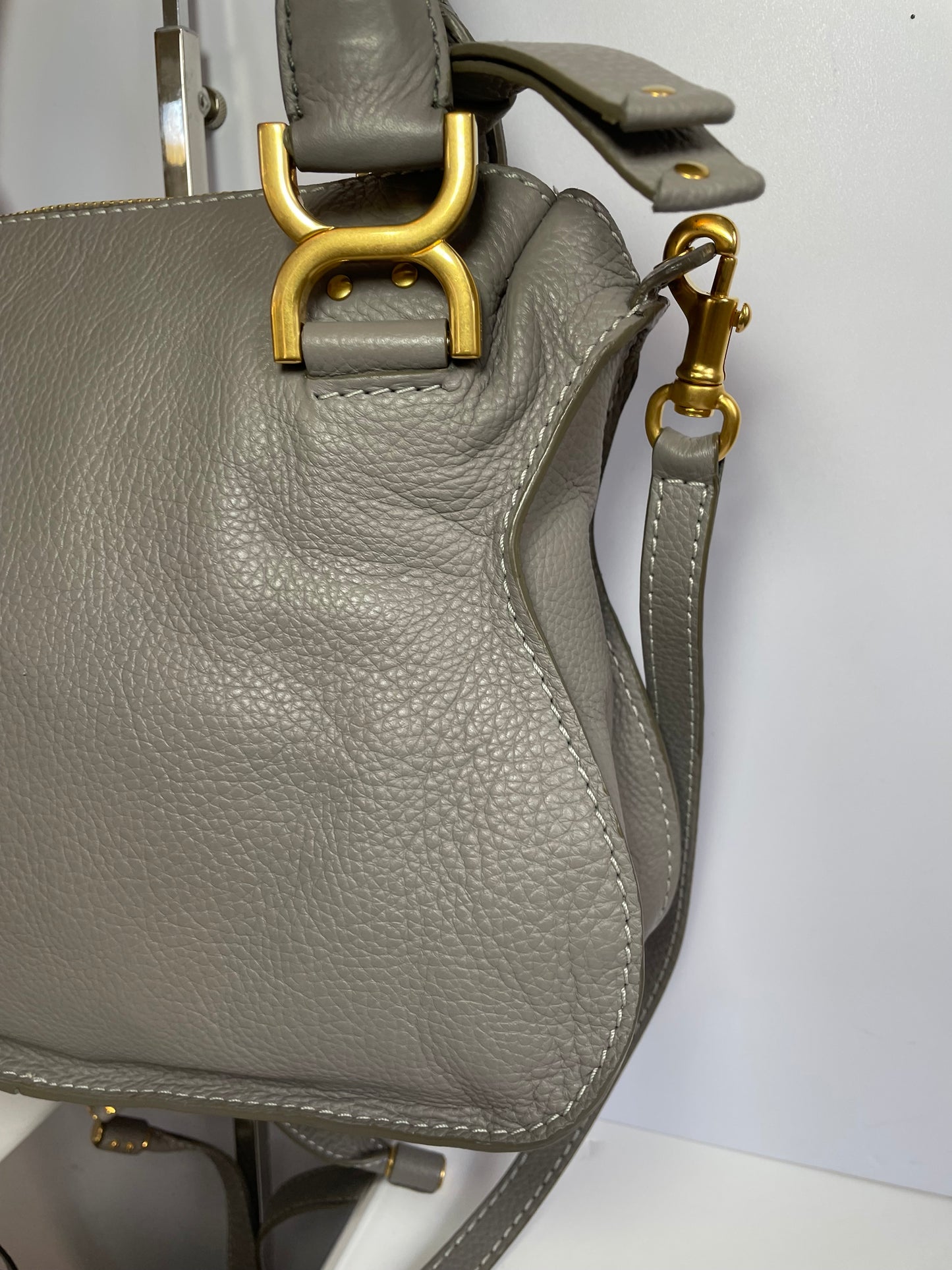 Preloved Chloe Marcie Satchel Bag with Long Strap, Small