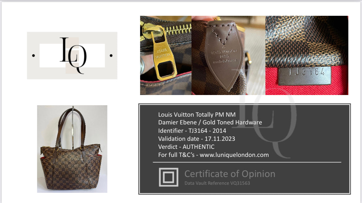 Preloved Louis Vuitton Damier Totally Tote Bag, PM