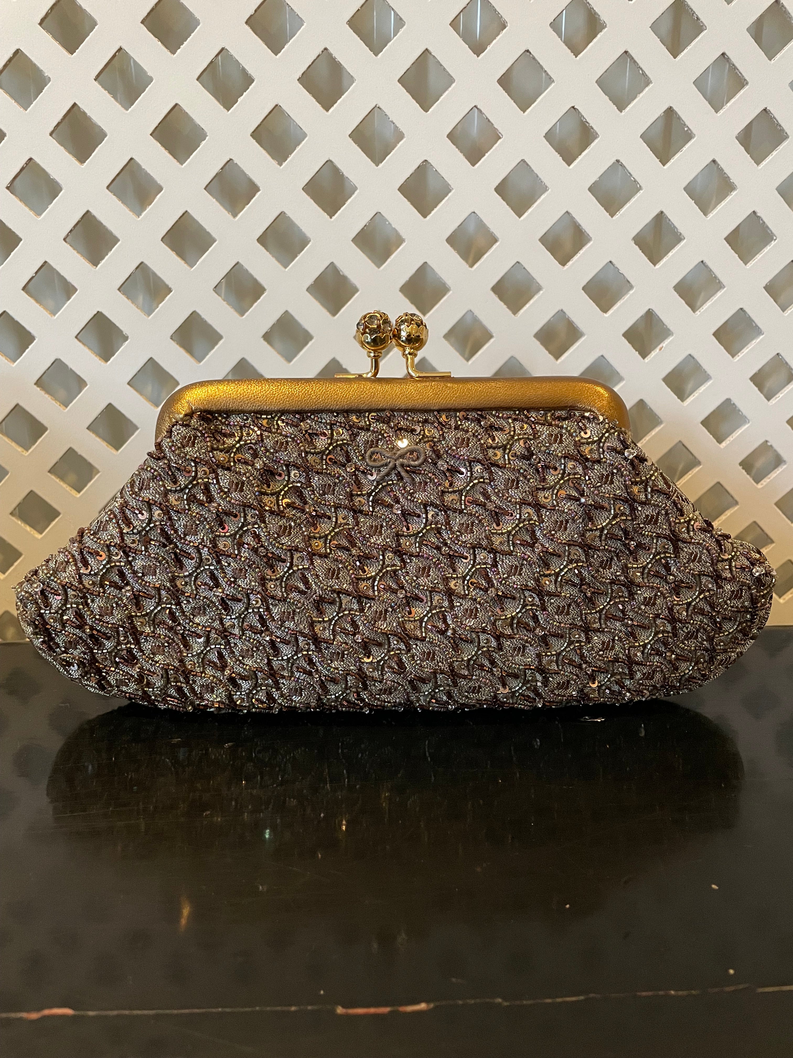 Preloved Vintage Anya Hindmarch Maud Clutch Bag, Small Carry Kind