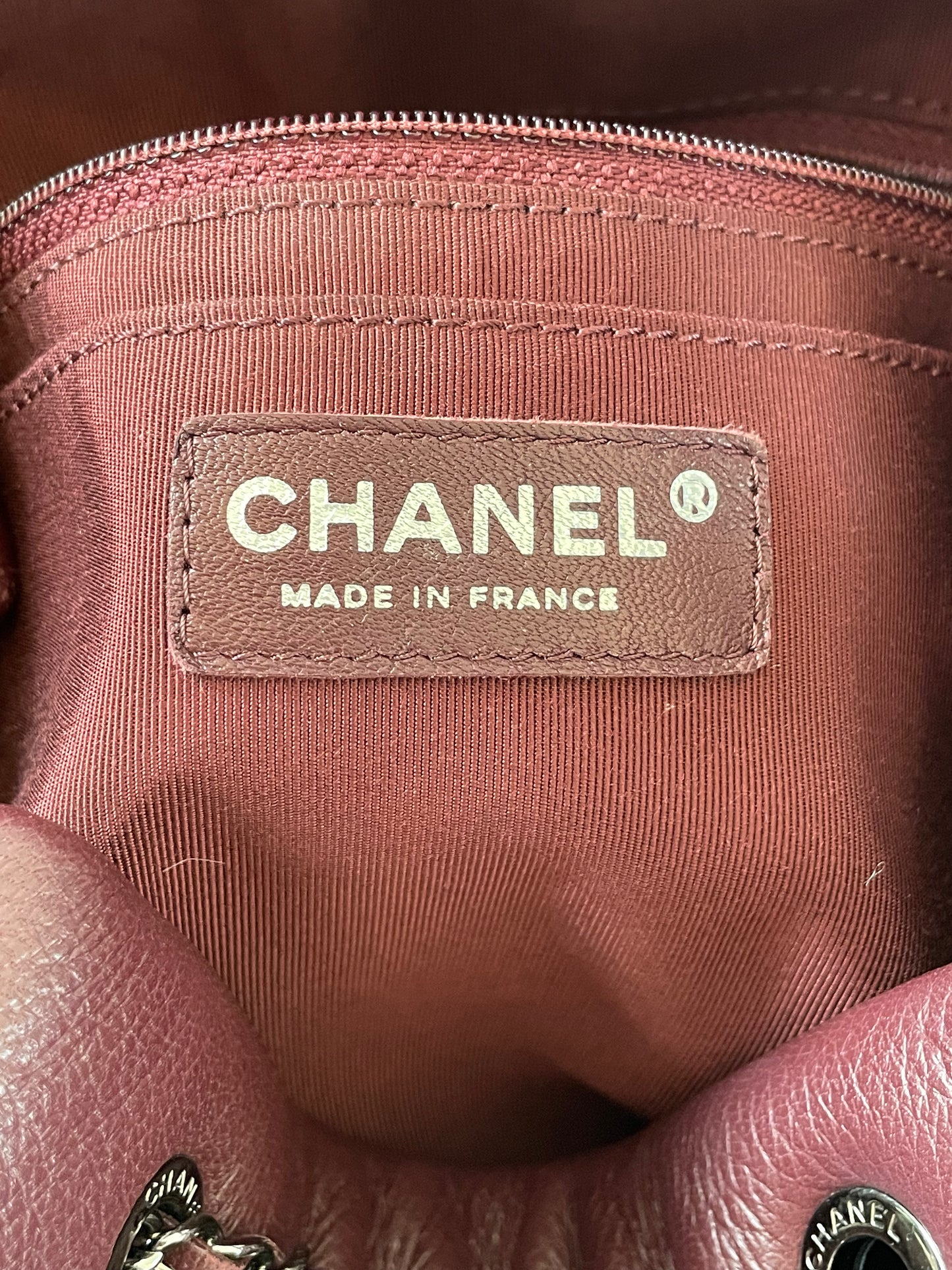 Preloved Chanel CC Gabriel Chevron Bucket Bag, Large