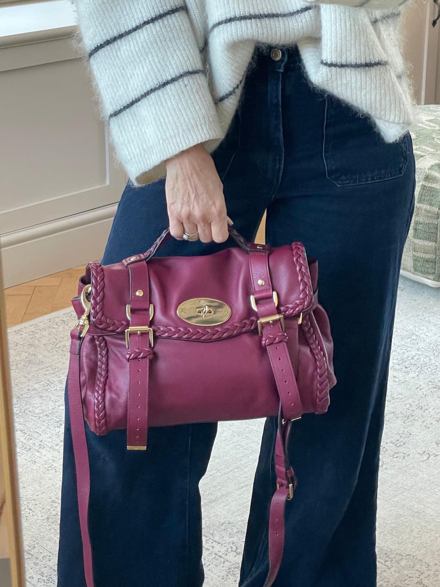 Preloved Mulberry Alexa Satchel Bag, Regular