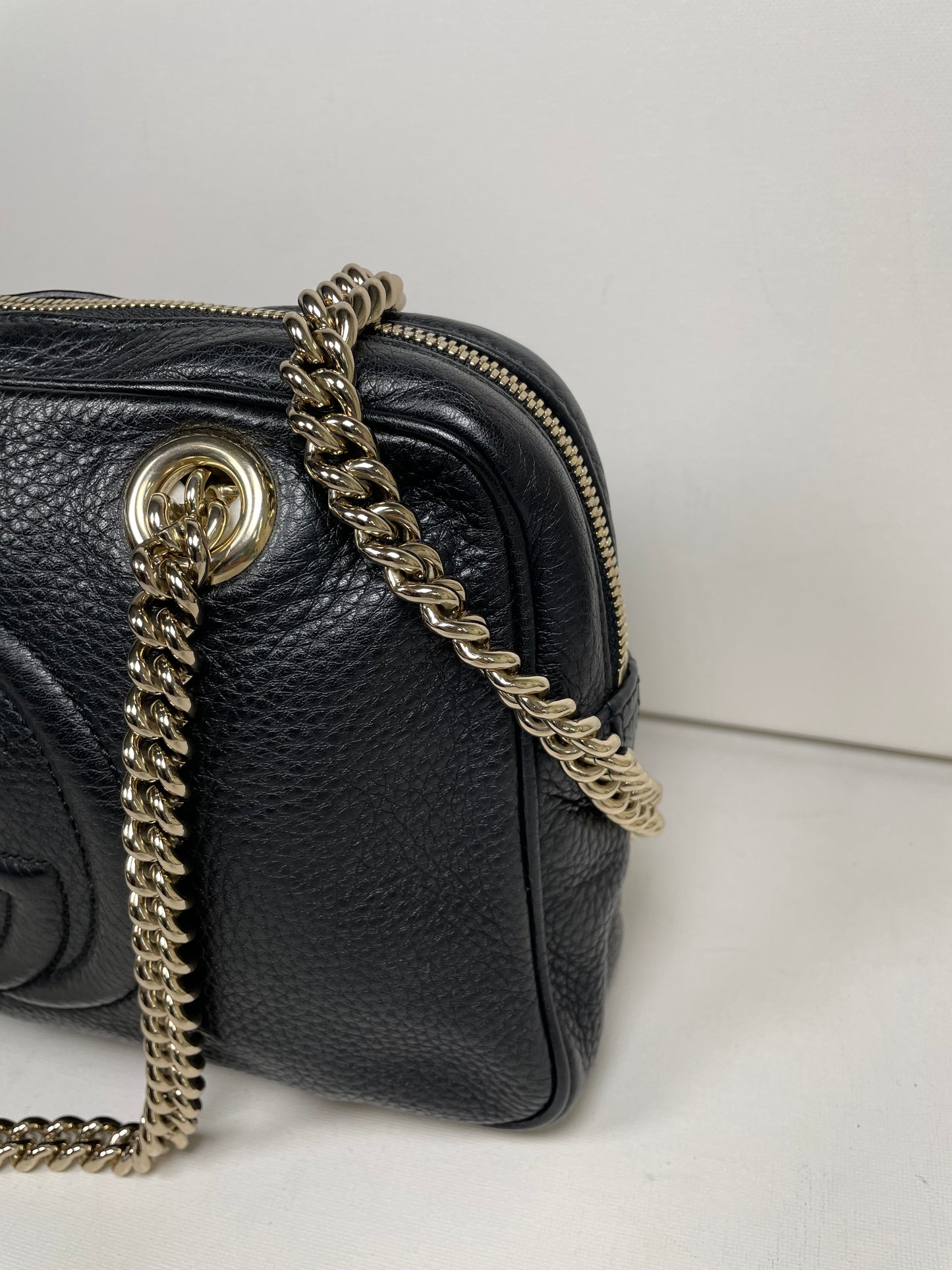 Preloved Gucci Chain Bowling Bag, Small